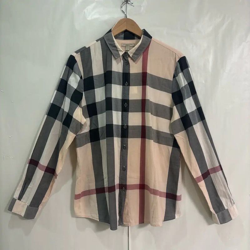 Burberry Burberry Color Block Cotton Shirt for Women Size L / US 10 / IT 46 - 1 Thumbnail