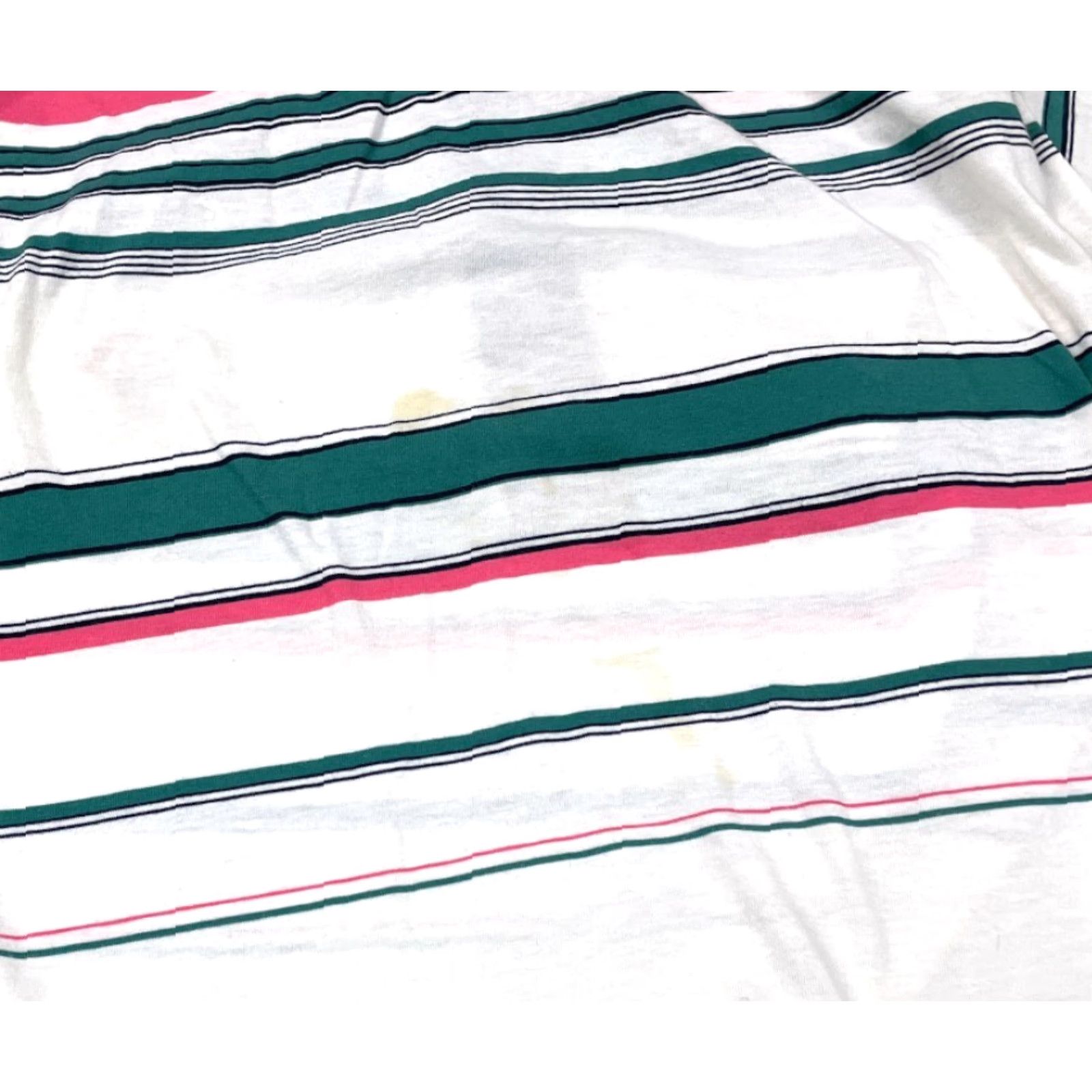Hogan VTG Yes Hogan Plum Hollow Country Club Polo Shirt Adult Large White Pink Striped Thin 90s Vintage Striped Collared Short Sleeve Polo Shirt Size US L / EU 52-54 / 3 - 7 Thumbnail
