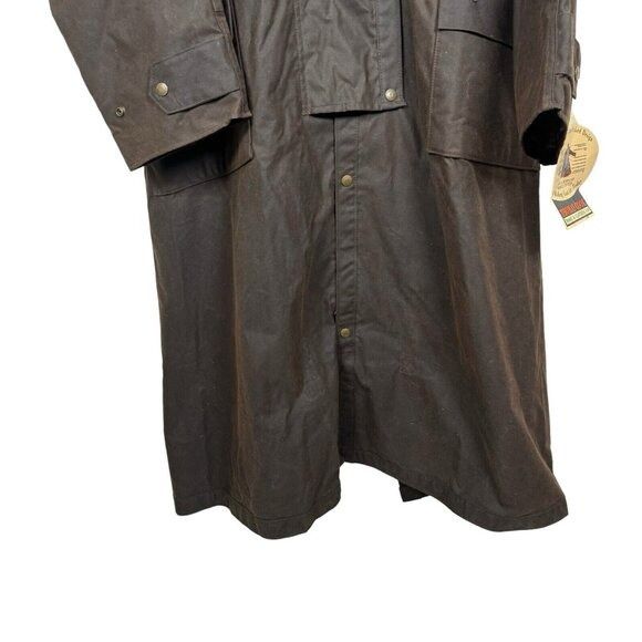 Vintage NWT Thomas Cook Long 100% Waxed Cotton Coat Jacket Riding Size US L / EU 52-54 / 3 - 6 Thumbnail