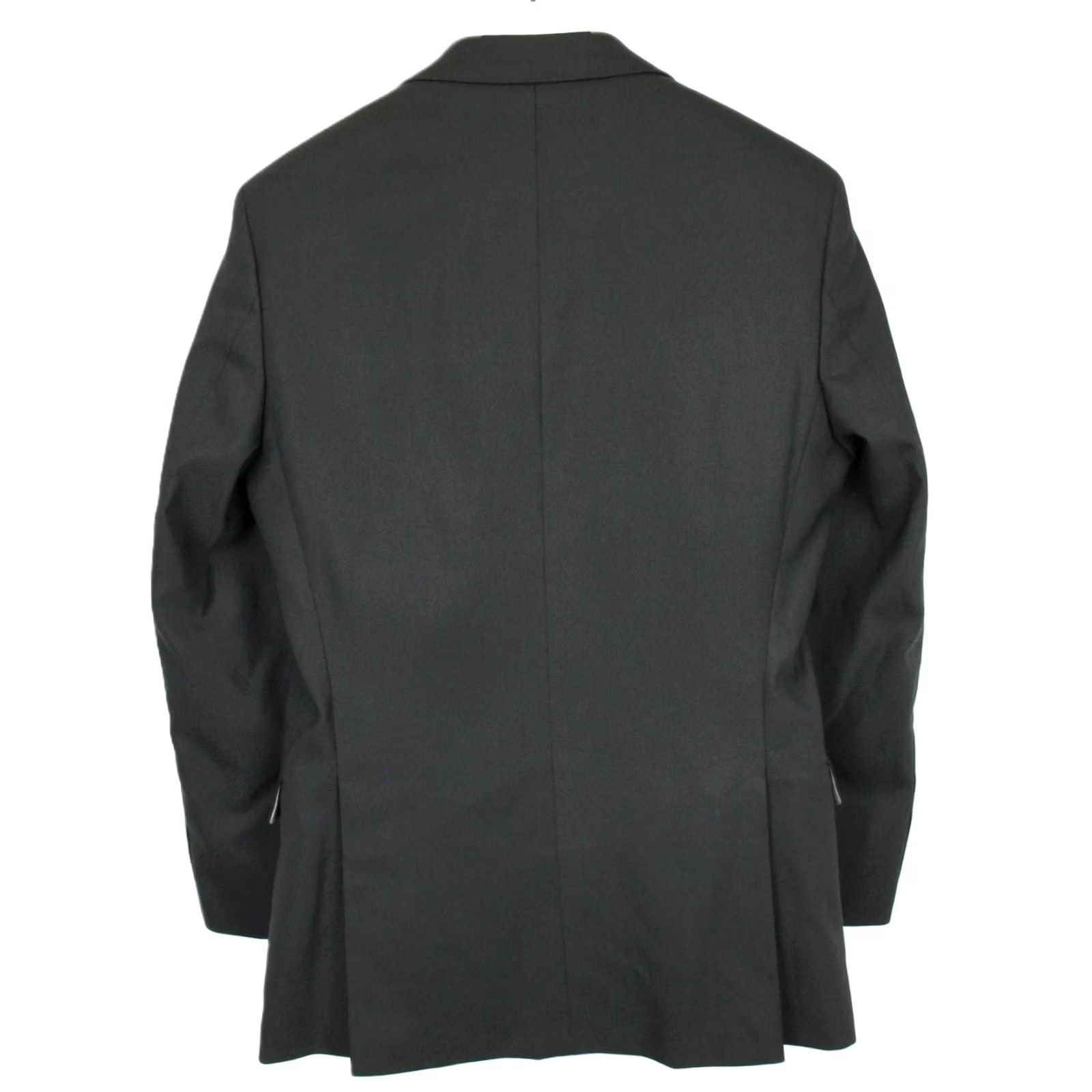 Hugo Boss HUGO BOSS Posolini Blazer Mens US 36 Single Breasted Wool Blend Notch Lapel Black Wool Jacket Men Regular Fit Size 36R - 4 Thumbnail