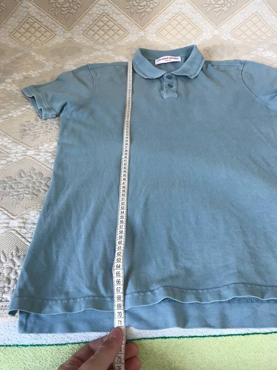Orlebar Brown 🔥 Orlebar Brown Jarrett Washed Polo Shirt Distressed Blue Size US M / EU 48-50 / 2 - 10 Thumbnail