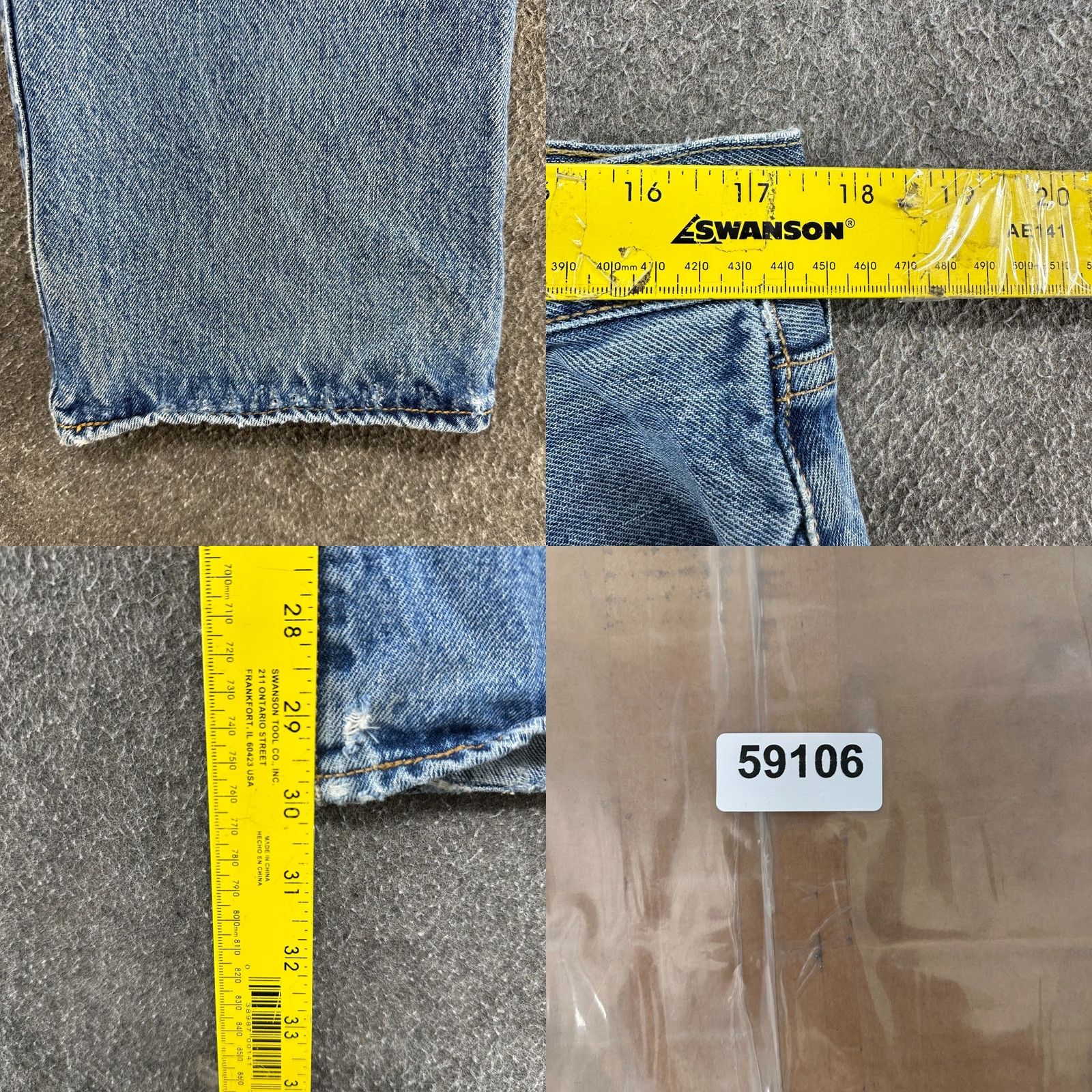 Levi's Levi's 501 Jeans Men 34x30 Regular Medium Wash Distressed Denim Straight Button Jeans Mens Regular Fit Vintage Retro Style - Levi's 501 Series Size US 34 / EU 50 - 10 Thumbnail