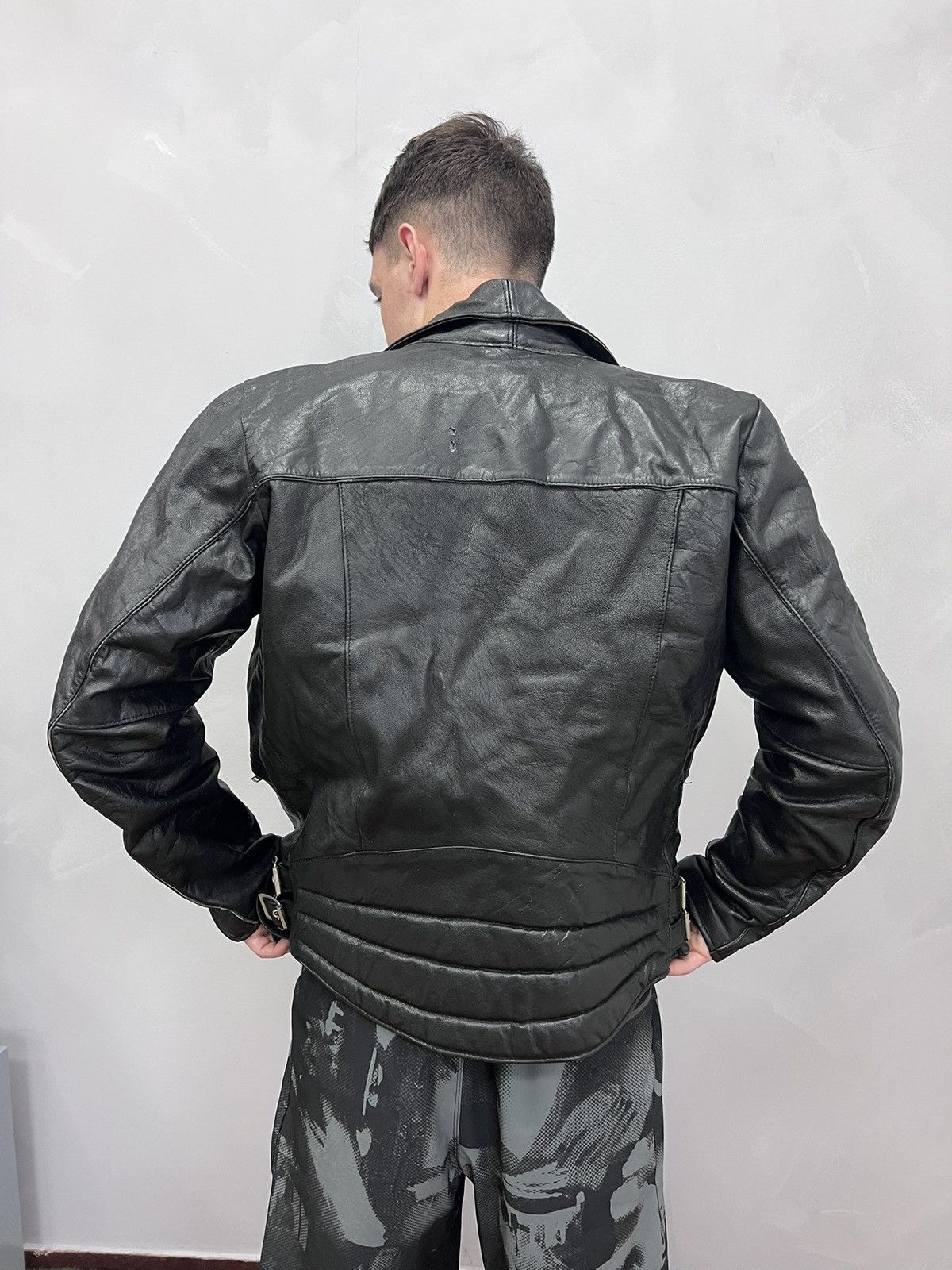 Japanese Brand SALE💣💣Vintage Real Leather HEAVY! Biker Racing Jacket Size US M / EU 48-50 / 2 - 11 Thumbnail