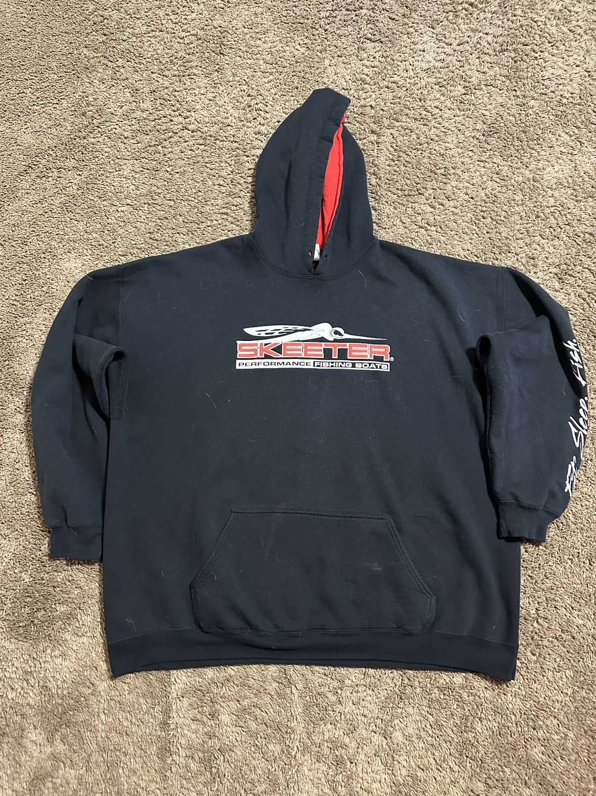 Gildan Vintage Skeeter eat sleep fish hoodie 00s size 3XL Size US XXL / EU 58 / 5 - 1 Thumbnail