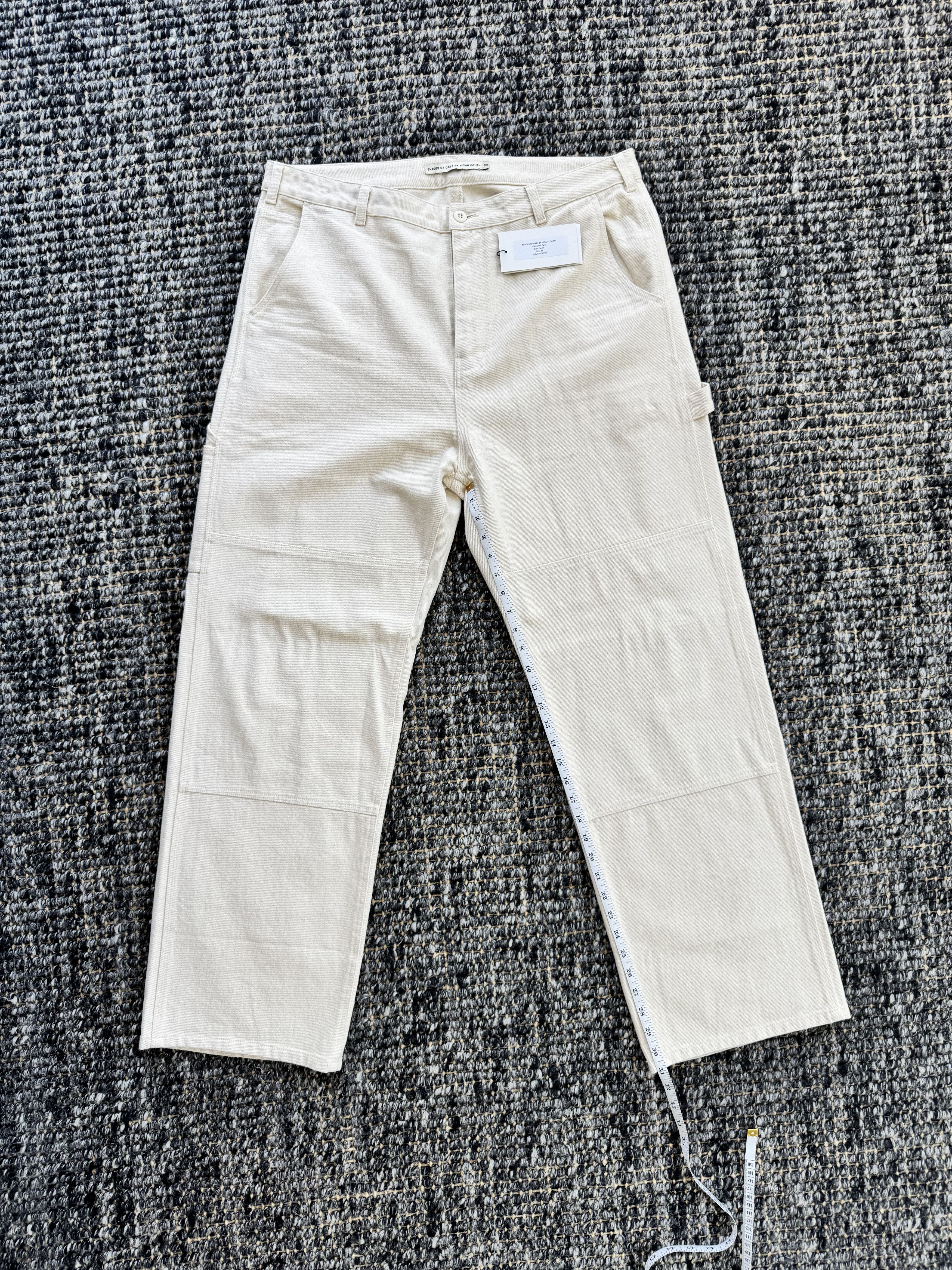 Shades Of Grey Carpenter Pant - Ecru Denim | Size 38 | Style # BTM727 Size US 38 / EU 54 - 3 Thumbnail