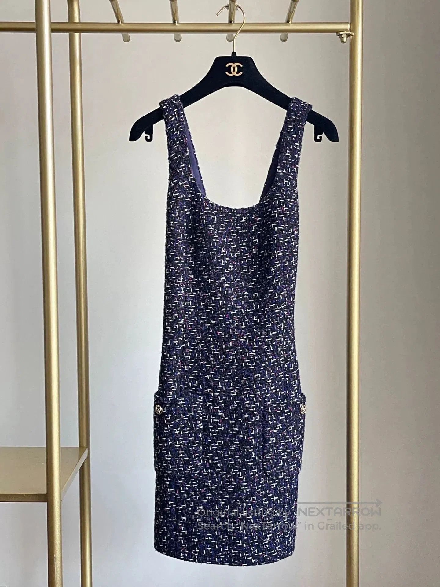 Chanel 2023 Fall Purple Overall Dress.