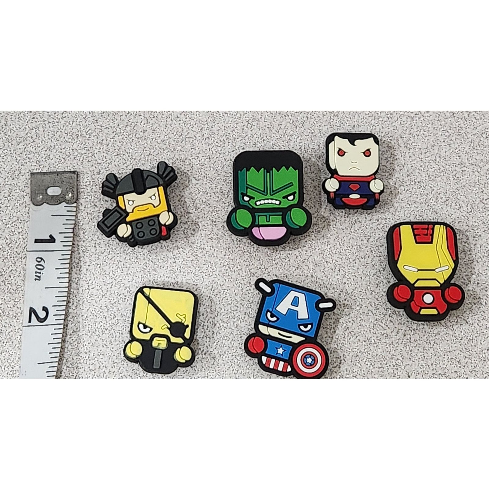 Other Shoe Charms for Crocs 6 Pc Marvel Disney Super Hero's NWOTS Size ONE SIZE - 1 Preview