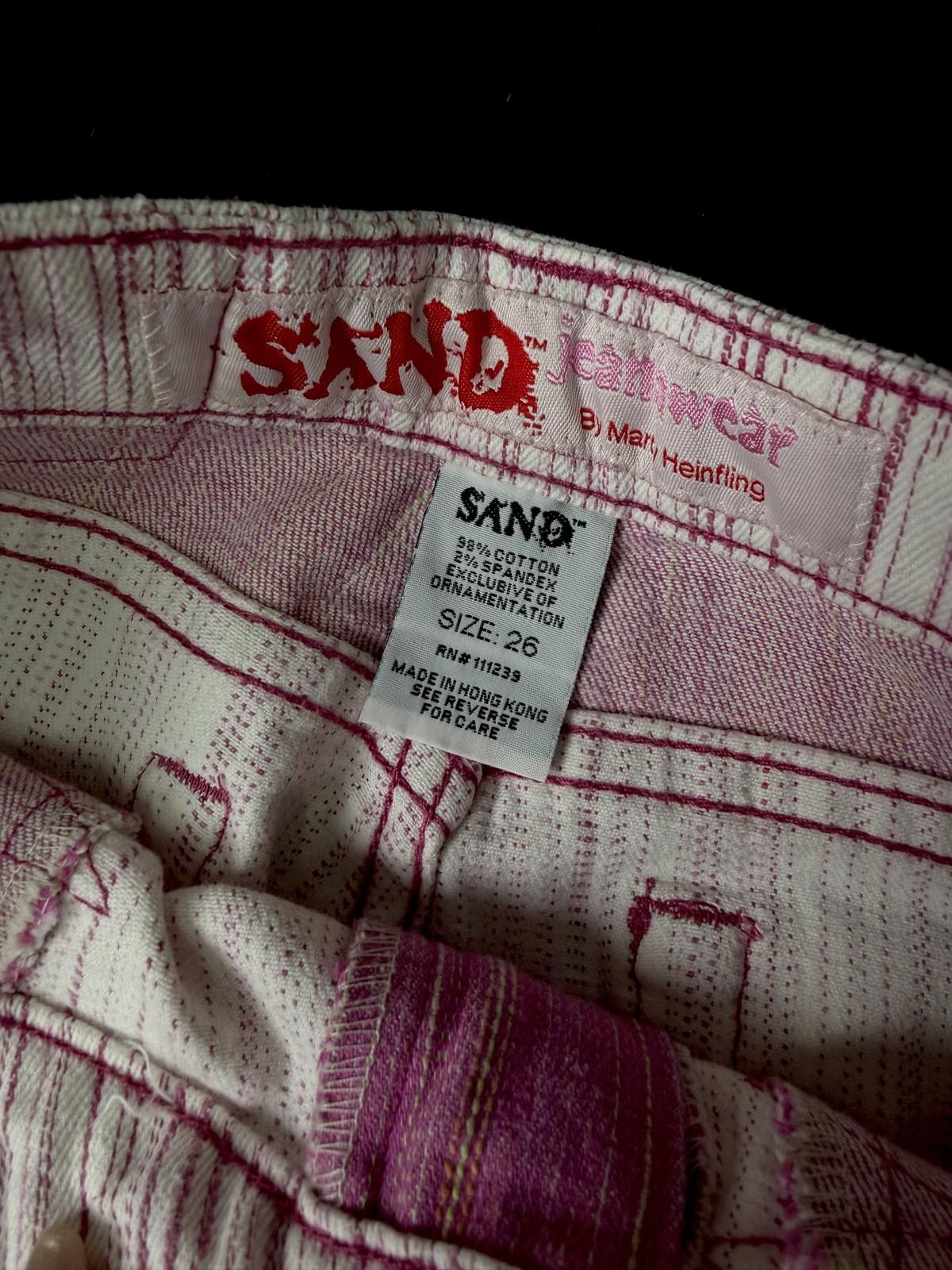 Japanese Brand Deadstock Vtg Retro Two-Tone Flared Pants with Stitch Detail Size 26" / US 2 / IT 38 - 5 Thumbnail