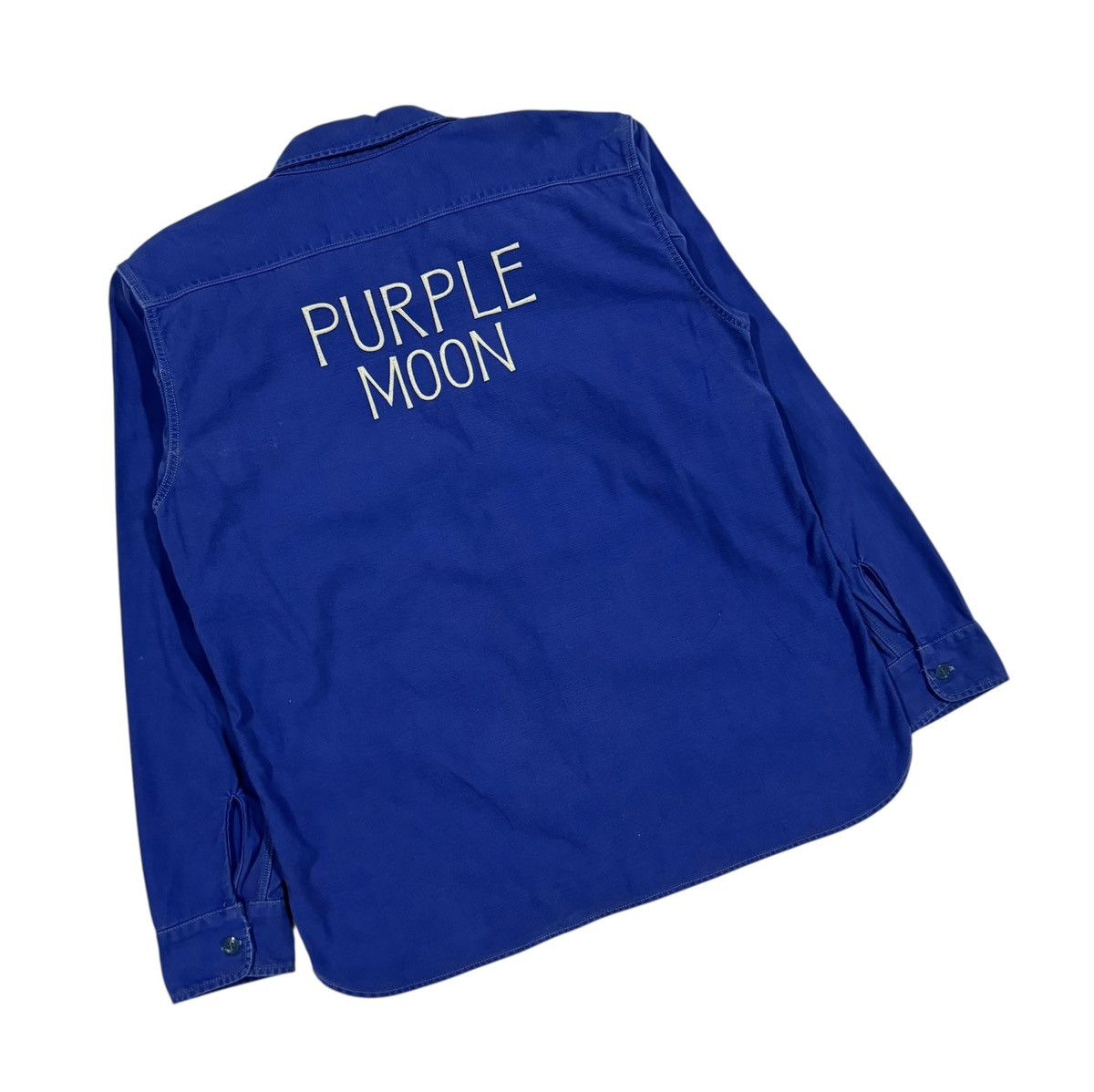Toyo Enterprises El Radial Purple Moon Chambray Button Ups Made In Japan Size US M / EU 48-50 / 2 - 10 Thumbnail