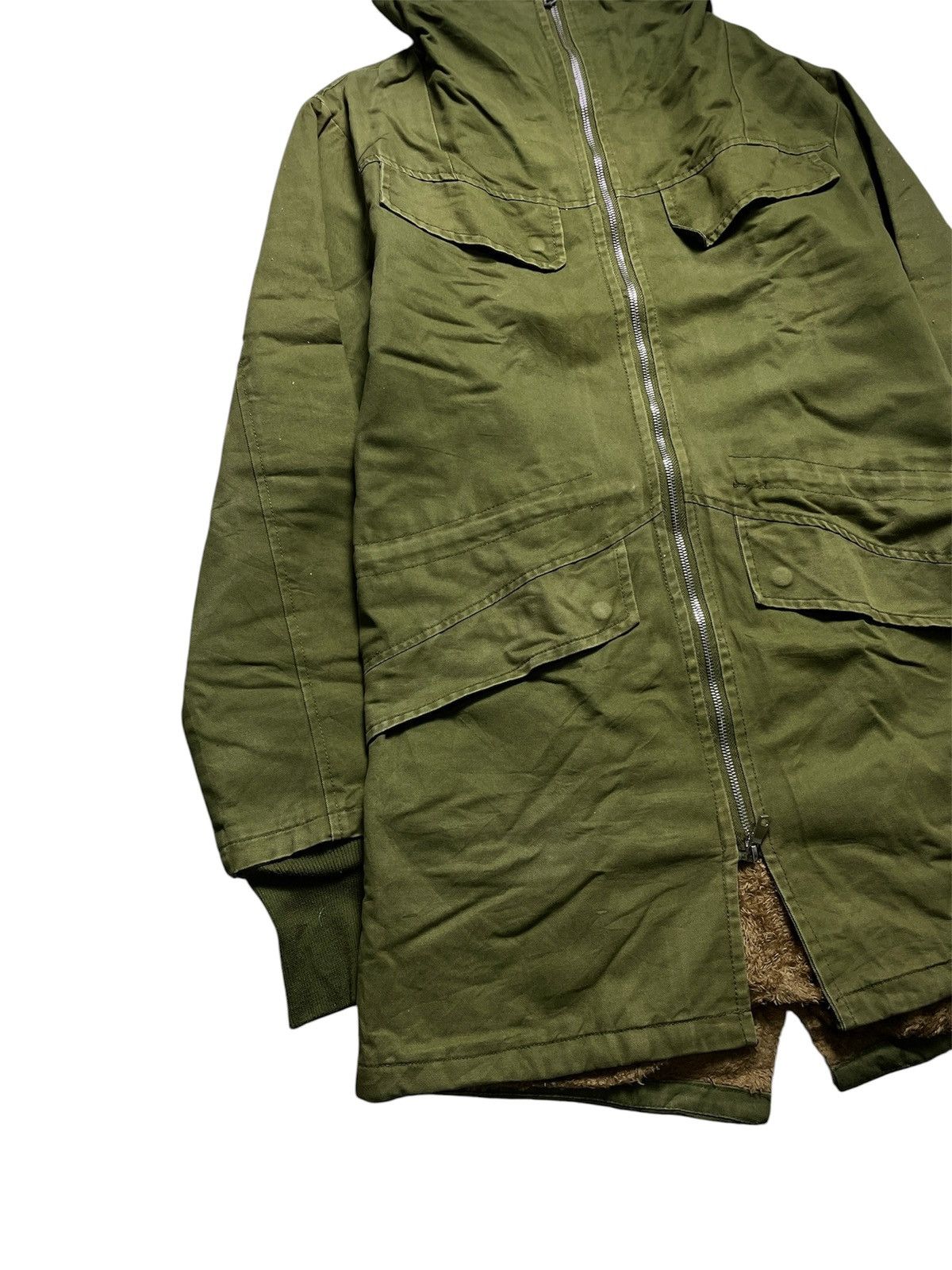 BUFFALO BOBS 2000’s Sheeya - Cyber Military Style Fur Jacket Size US M / EU 48-50 / 2 - 4 Thumbnail