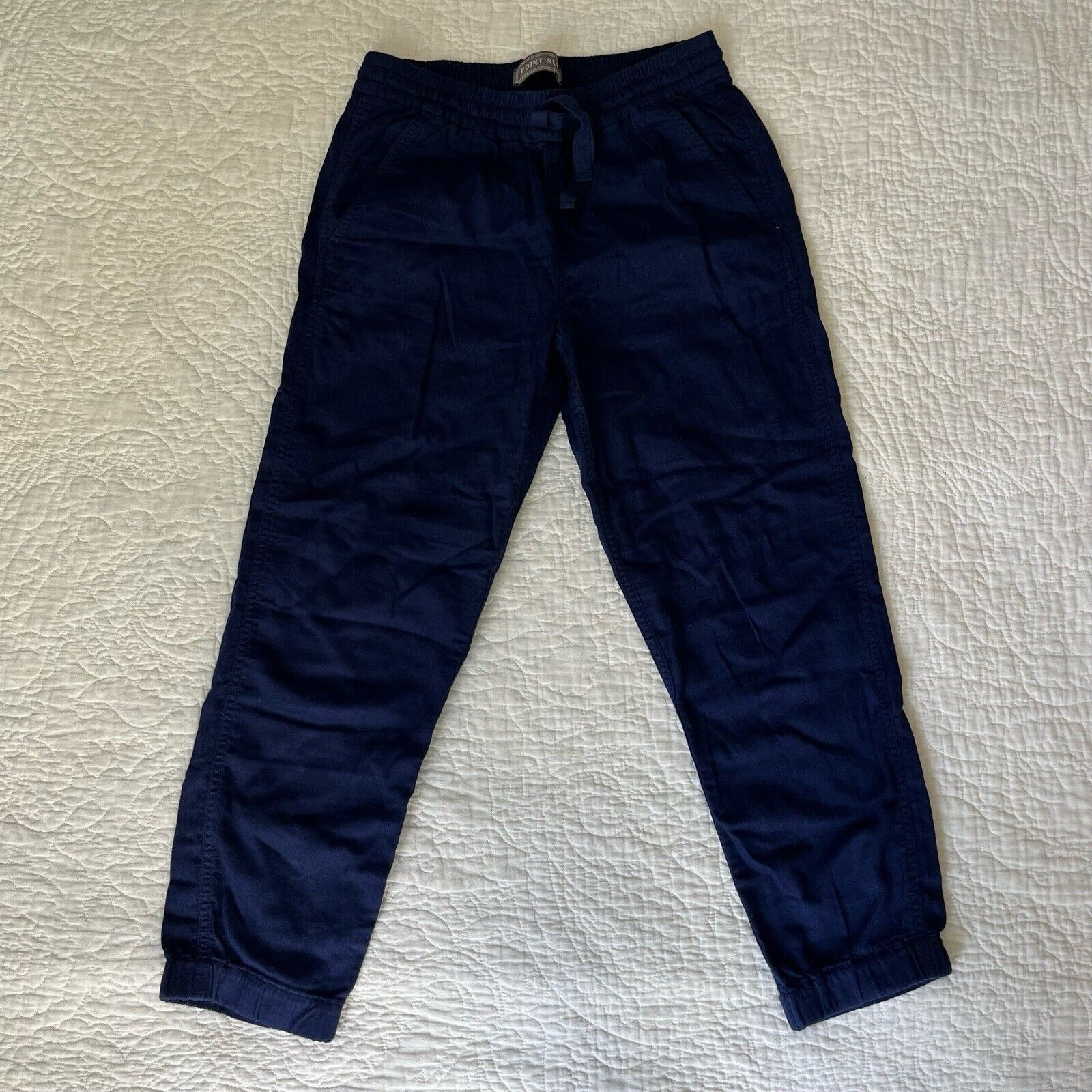J.Crew J. Crew Point Sur Womens Seaside Pants Blue pull linen elast Size 26" / US 2 / IT 38 - 1 Thumbnail