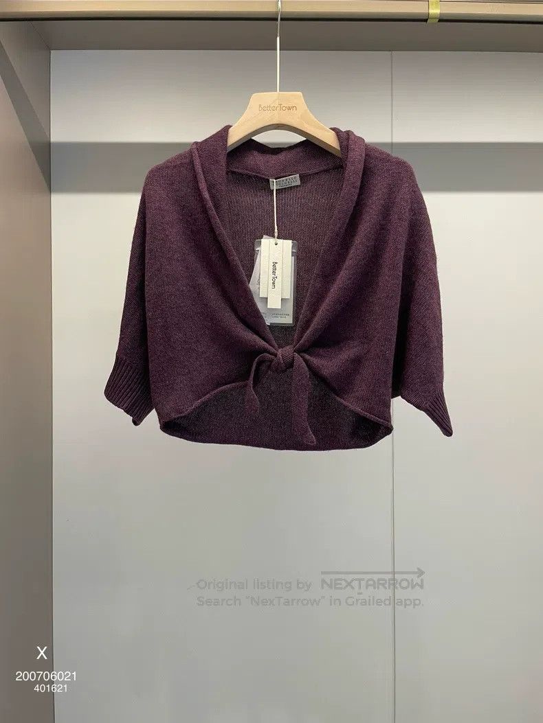 Brunello Cucinelli Brunello Cucinelli Purple Cashmere Cardigan Size S / US 4 / IT 40 - 1 Thumbnail