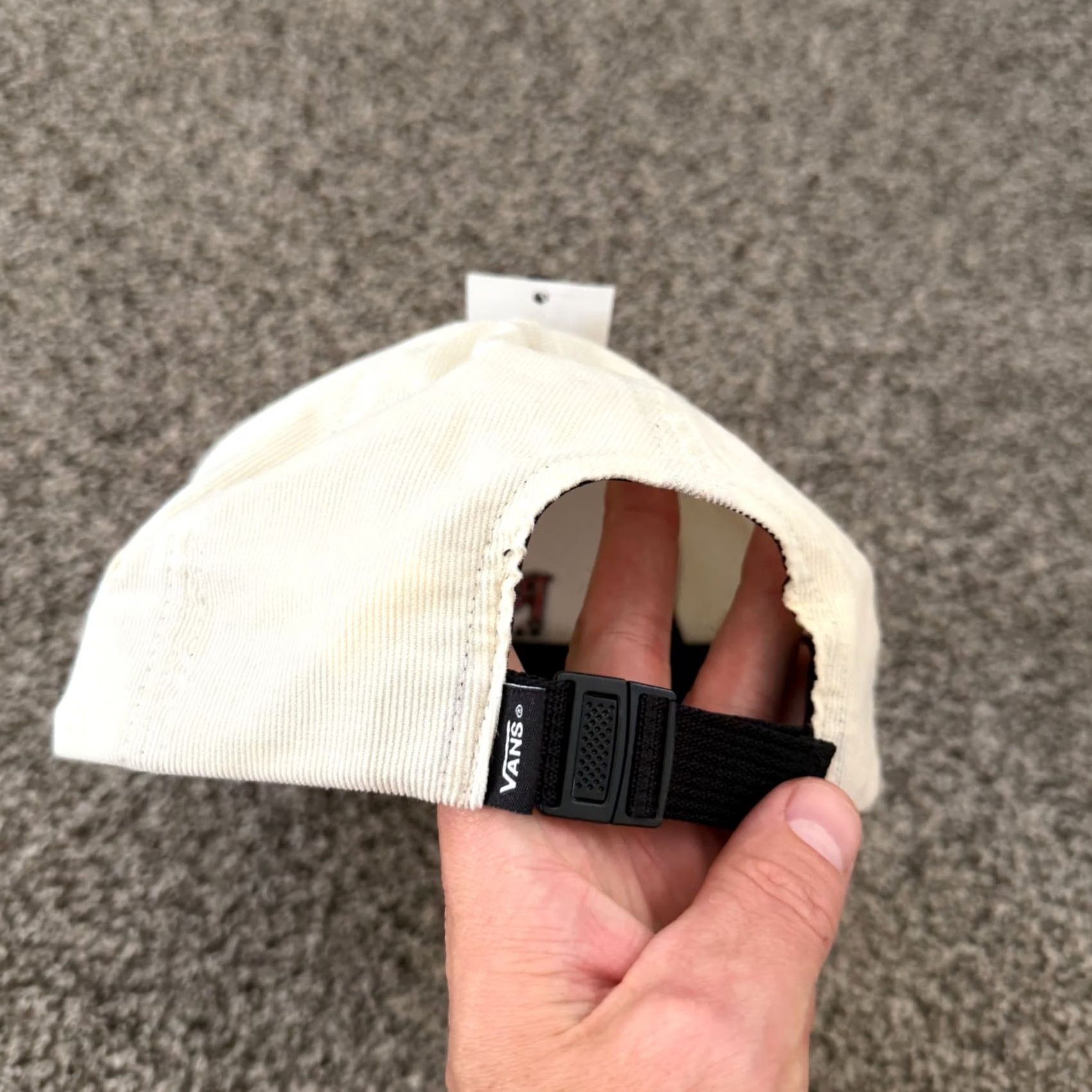 Vans VANS Pest Control White Adjustable Baseball Cap Funny Graphic Hat Corduroy Hat Men Casual Adjustable Cap White Men Cap Size ONE SIZE - 3 Thumbnail
