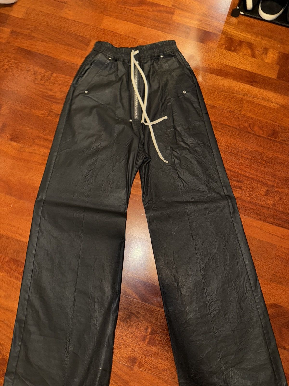 Rick Owens Rick owens leather cargo pant Size US 32 / EU 48 - 1 Thumbnail