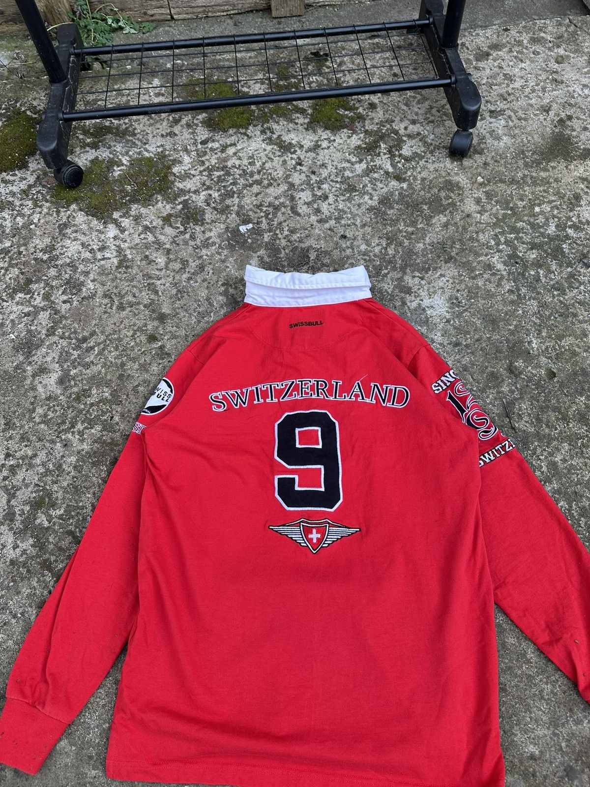 Rugby Ralph Lauren × Vintage Vintage Swiss Bull Switzerland Team Rugby Longsleeve #9 Rare Size US S / EU 44-46 / 1 - 8 Thumbnail