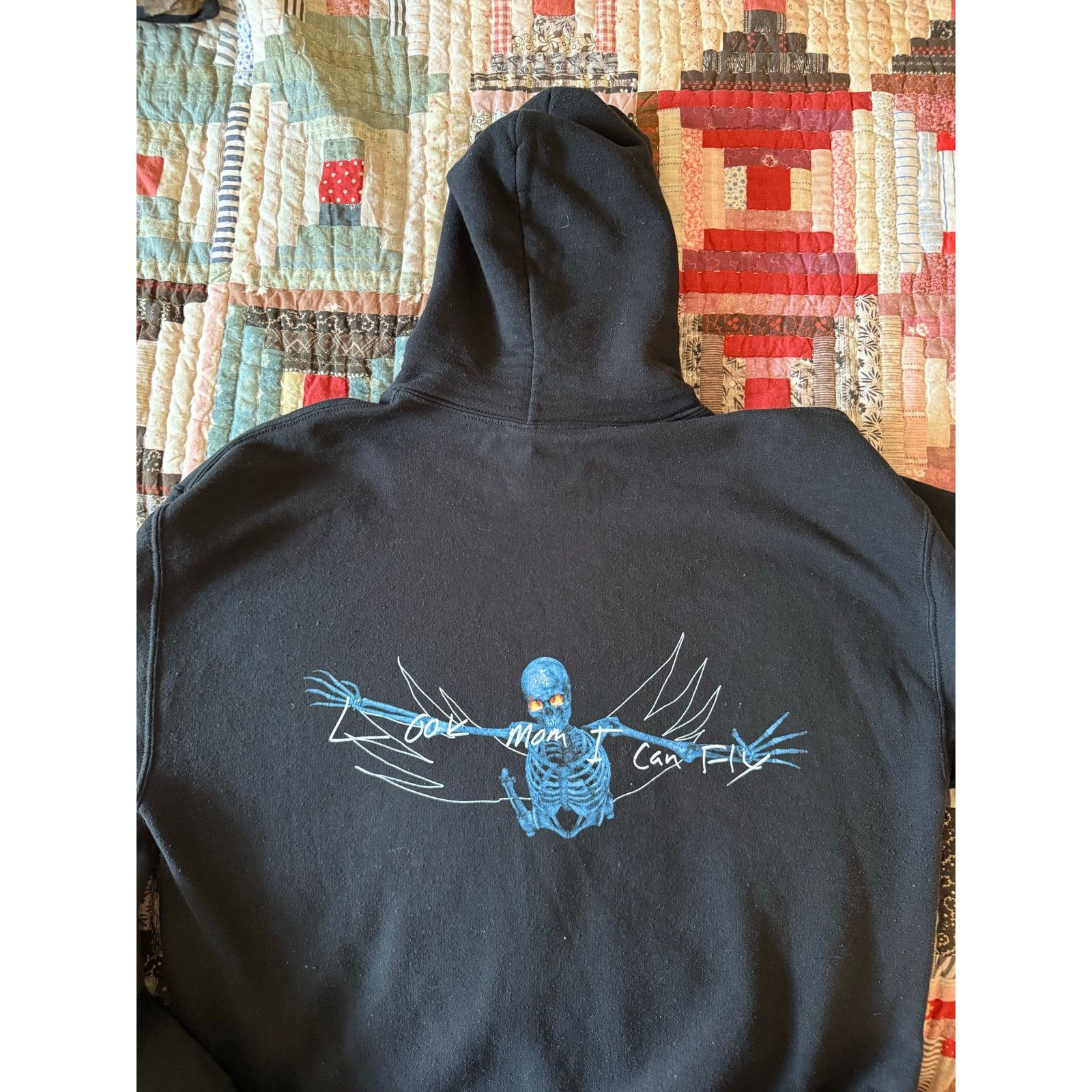 Travis Scott Hoodie Black Look Mom I Can Fly Cactus Jack