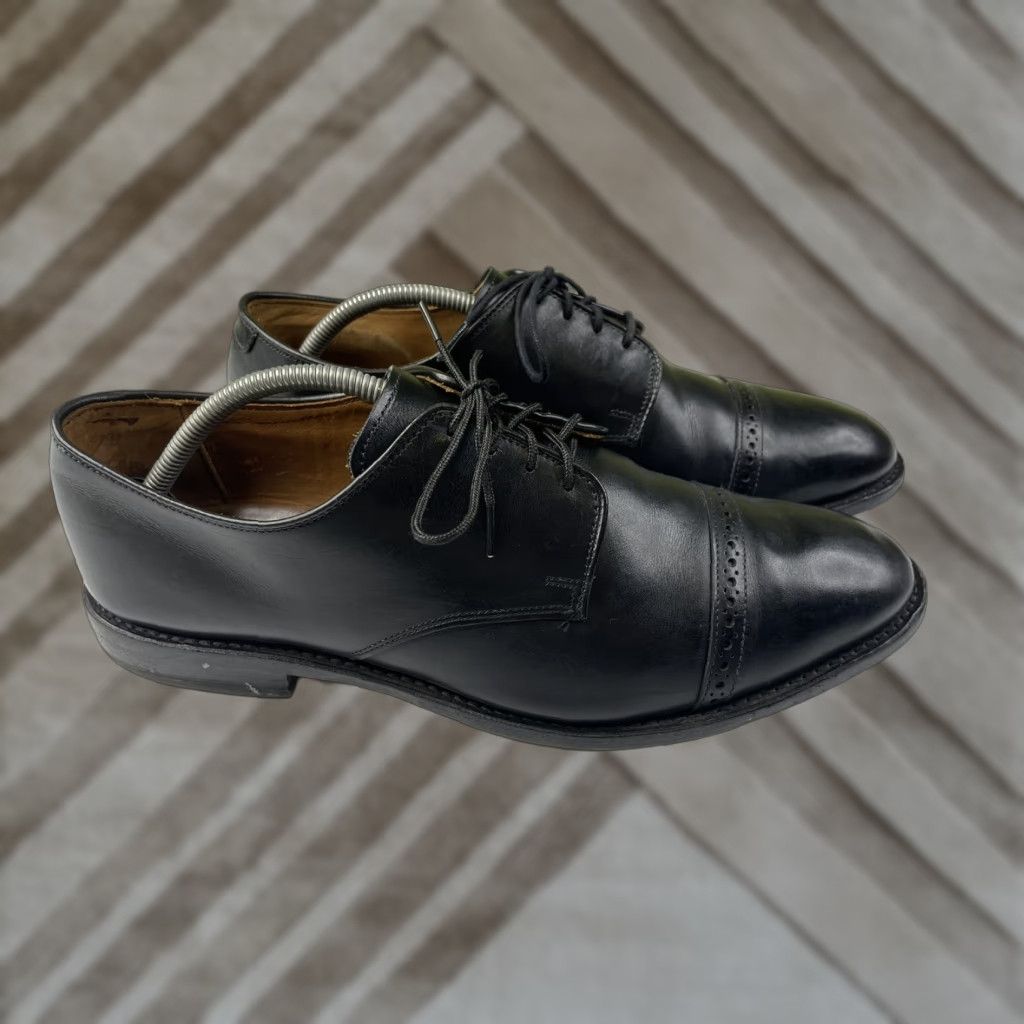Allen Edmonds Boulevard Cap Toe Dress Shoe 10.5 3E Black Leather Wide Oxford Casual Mens Shoes