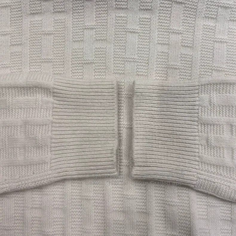 Hermes Hermes White Printed Logo Knit Sweater Size XS / US 0-2 / IT 36-38 - 8 Thumbnail