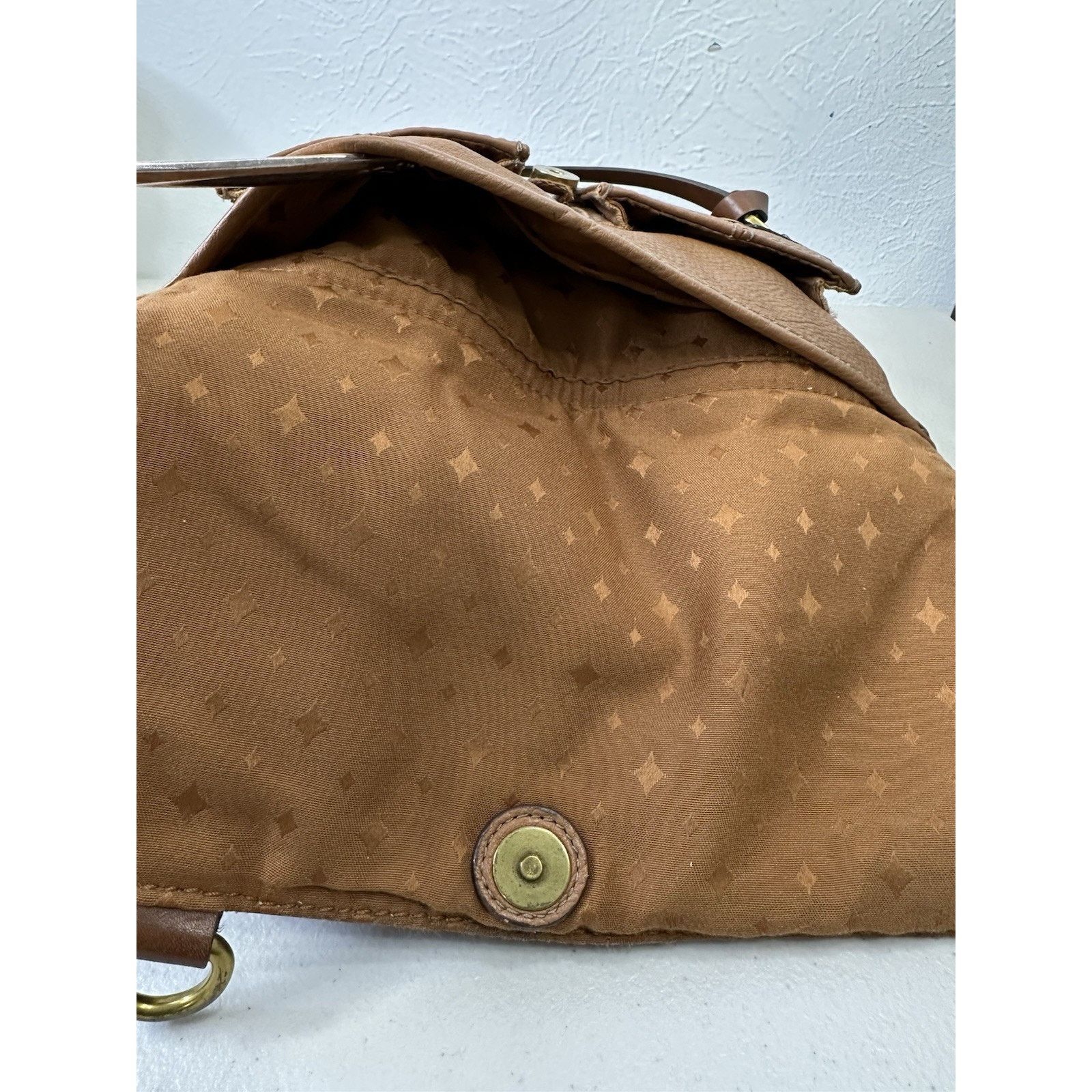 Fossil Fossil MorganTraveler Caramel PebbledLeather Bag Messenger Size ONE SIZE - 12 Thumbnail