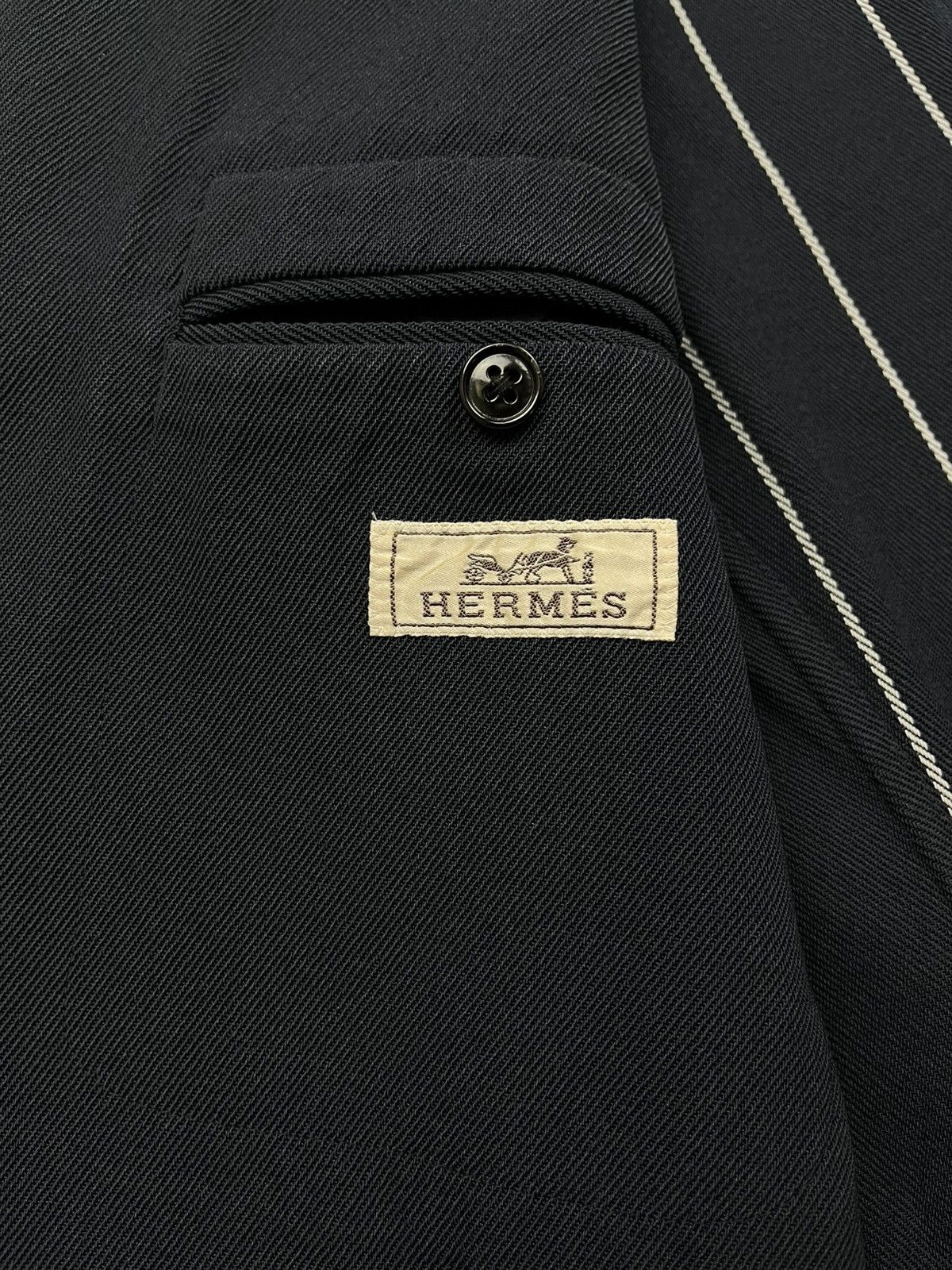 Hermes Vintage Hermès Striped Back Jacket Size XL / US 12-14 / IT 48-50 - 13 Thumbnail