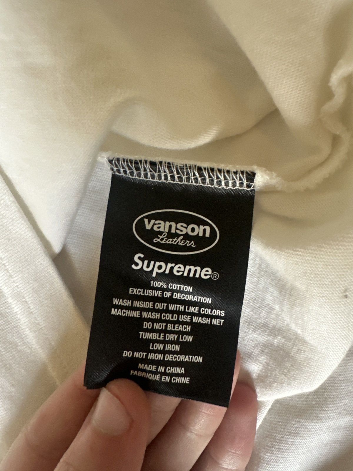 Supreme × Vanson Leathers Supreme Vanson Leathers L/S Top White Size L Size US L / EU 52-54 / 3 - 4 Thumbnail