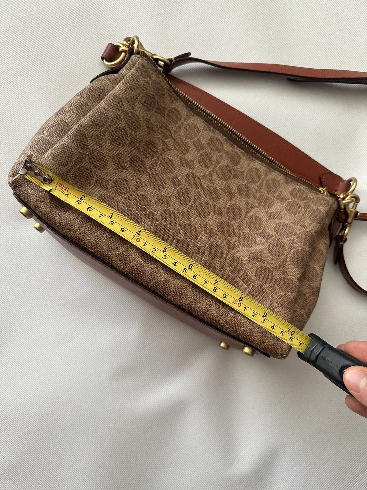 Coach Coach Mini Crossbody Bag Leather Monogram Brown Beige Size ONE SIZE - 14 Thumbnail