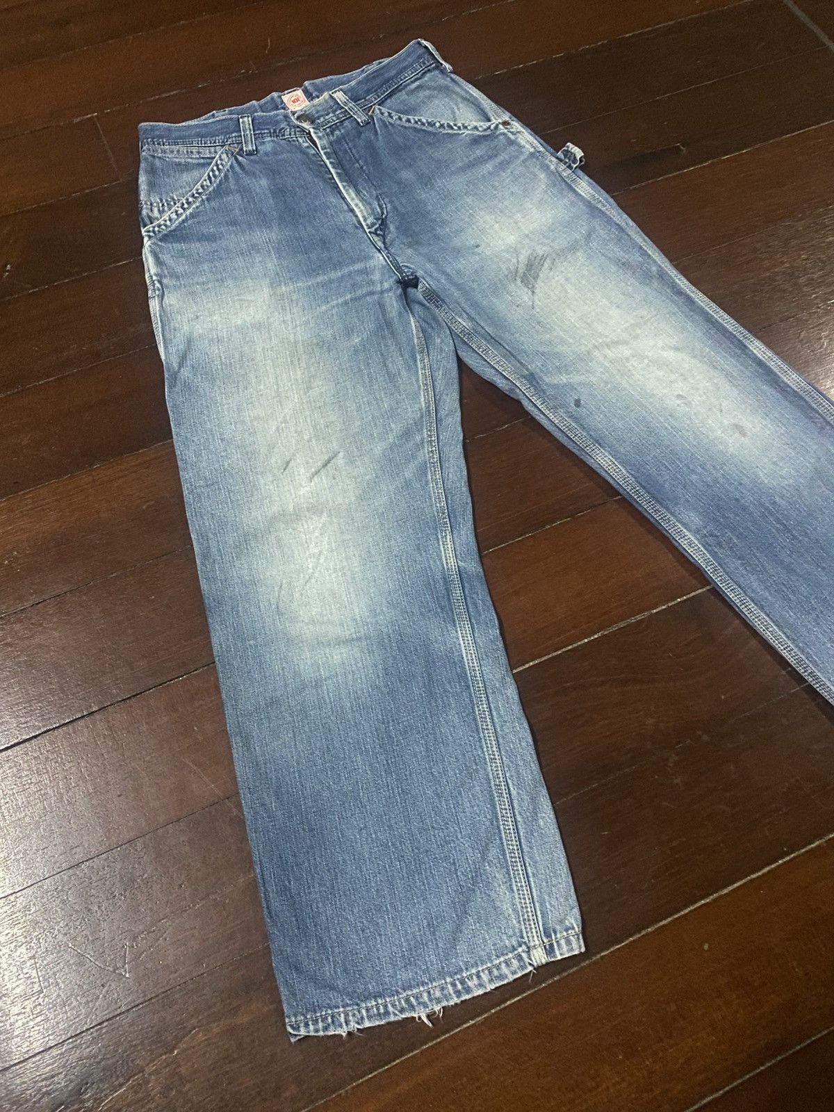 Japanese Brand Vintage Edwin 101 Carpenter Jeans Workers Pants mud wash Size US 31 - 3 Thumbnail