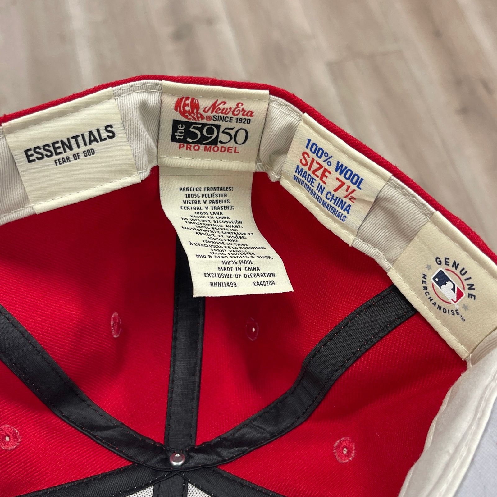 Essentials New Era x Fear of God Cream/Red Essentials Hat size 7 1/2 Size ONE SIZE - 5 Thumbnail