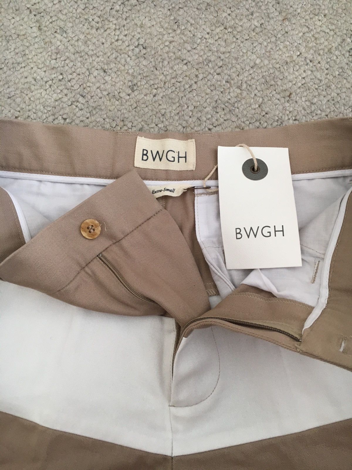 Brooklyn We Go Hard Beige Trouser Size US 27 - 1 Thumbnail