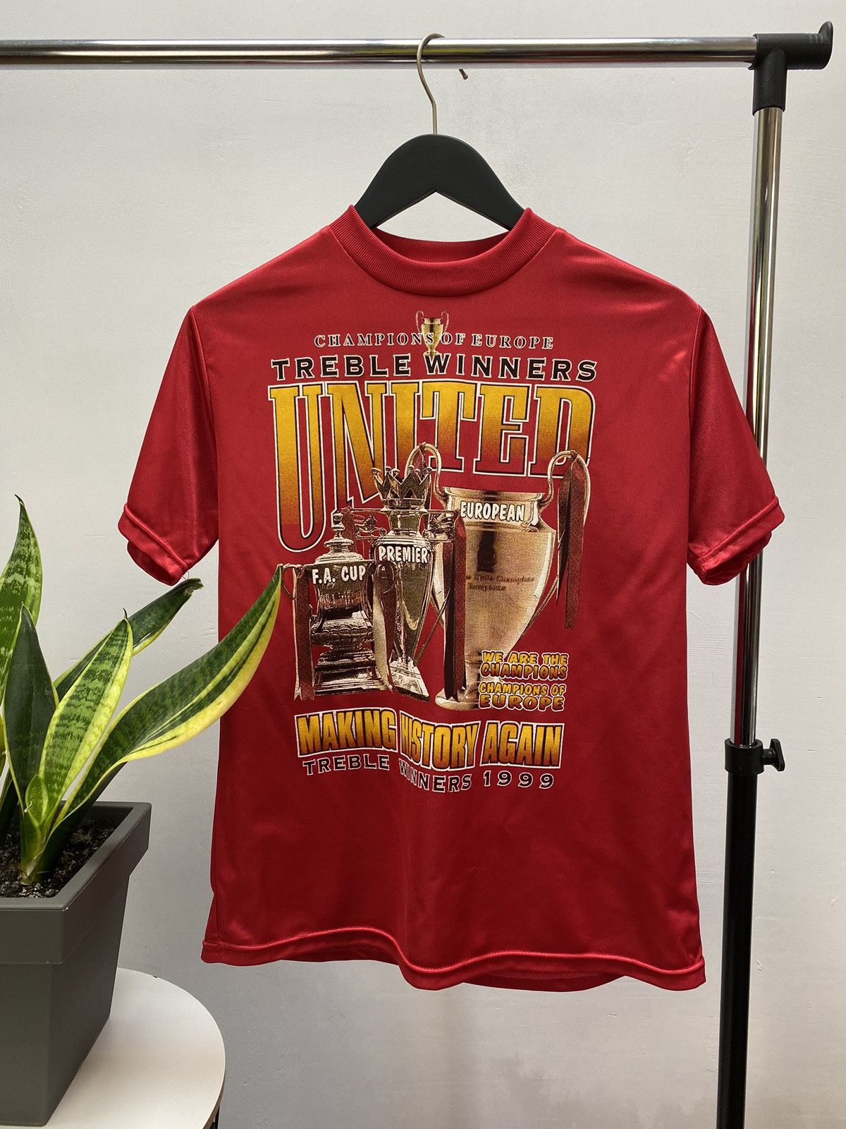 Vintage 1999 Manchester United Treble Winner T-Shirt Size US M / EU 48-50 / 2 - 1 Thumbnail