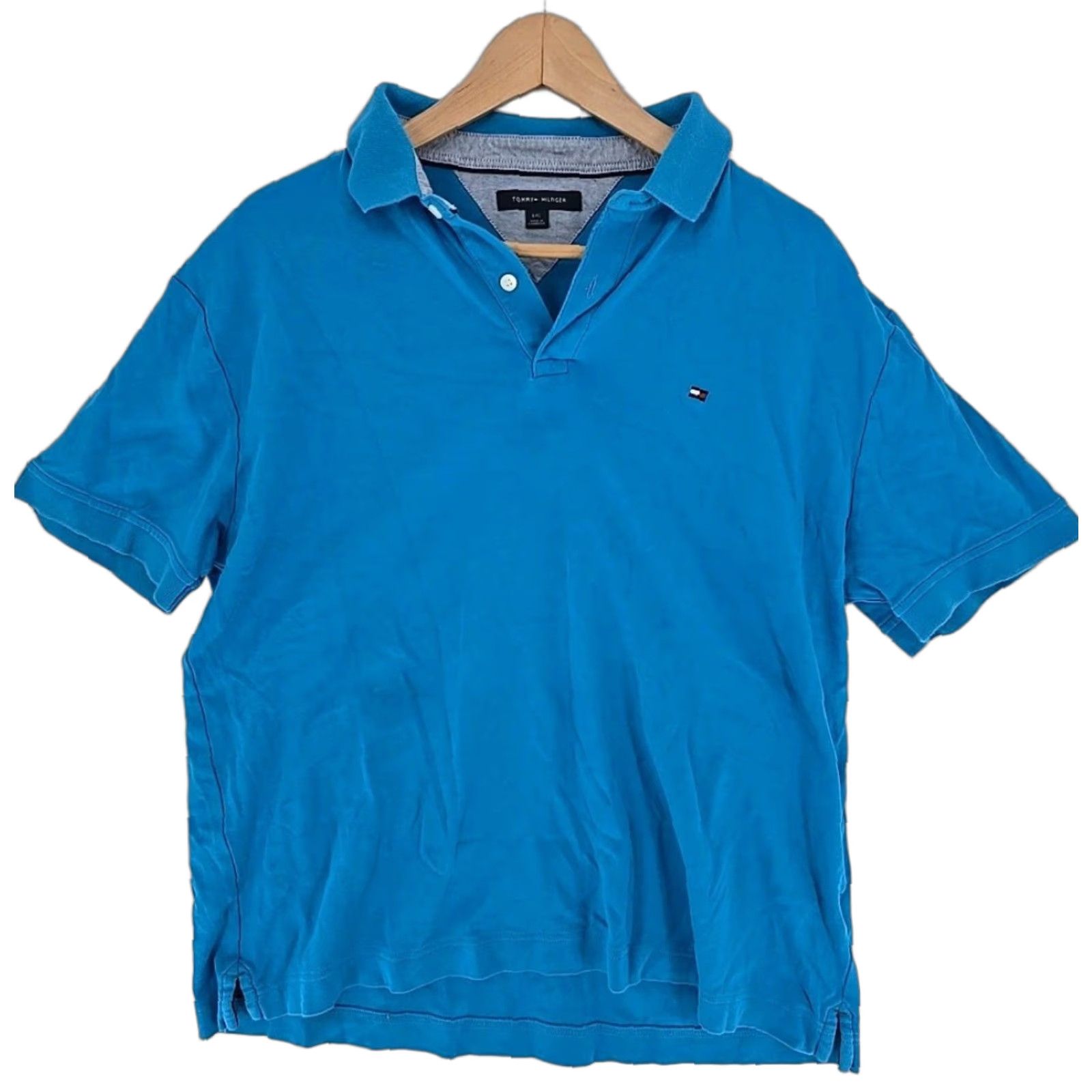 Tommy Hilfiger VINTAGE Tommy Hilfiger Polo Shirt Mens L Cotton Blue Short Sleeve Classic - Soft Nice Size US L / EU 52-54 / 3 - 1 Thumbnail