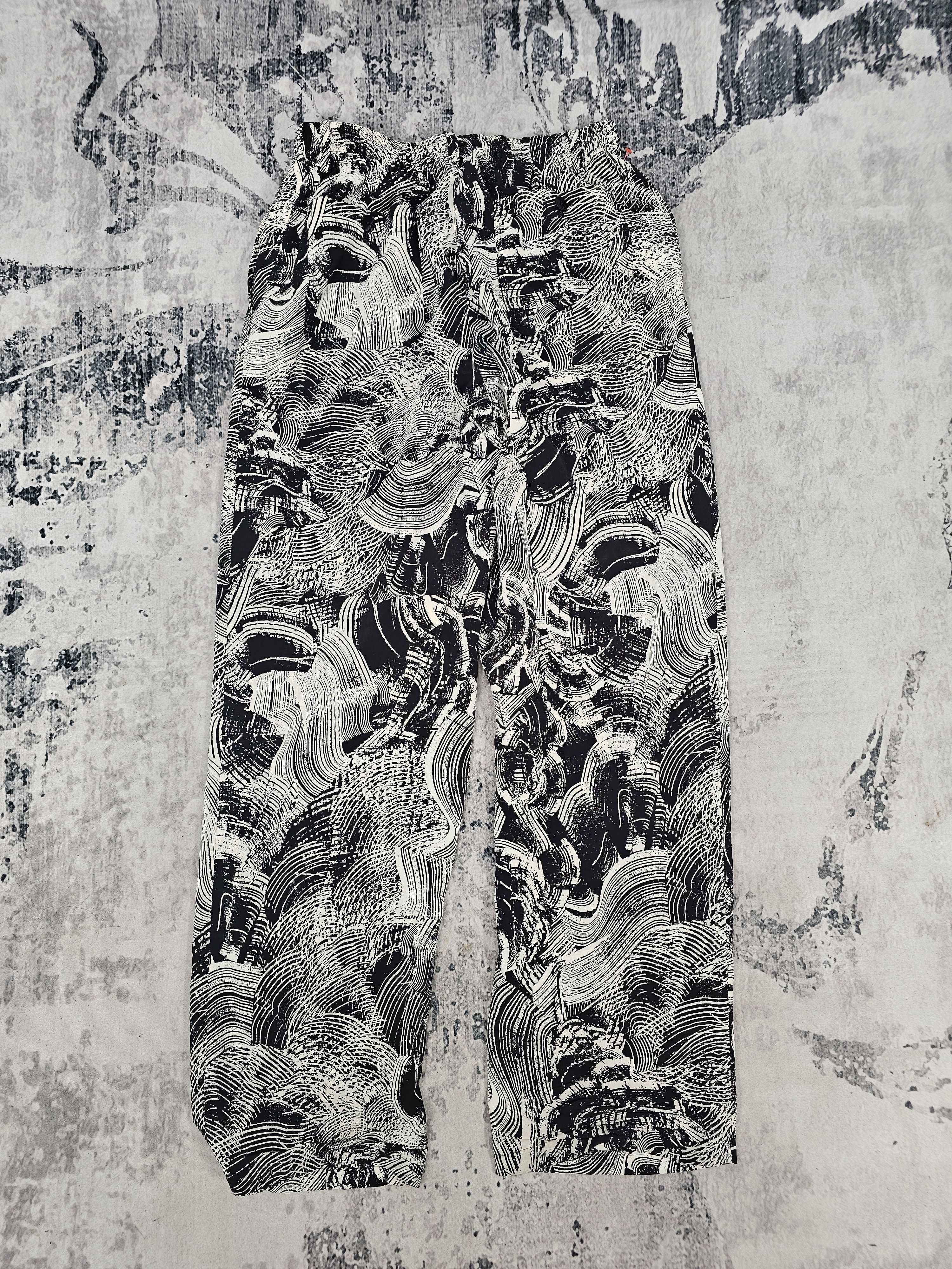 Japanese Brand Vintage Style Polyester Fullprint Art Design Pants JB0269 Size US 33 - 2 Thumbnail