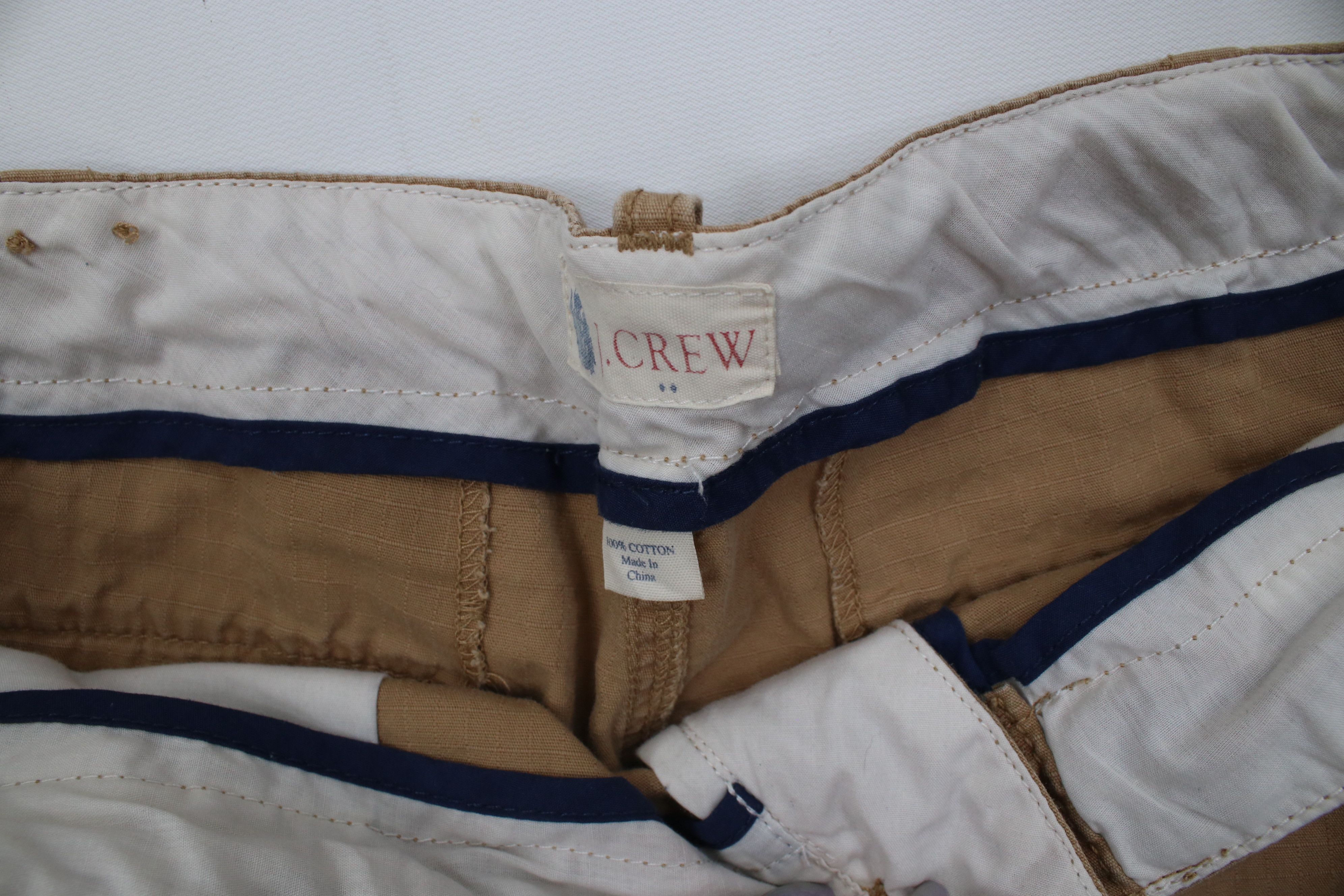 J.Crew Vintage Y2K J Crew Knee Ripstop Utility Shorts Brown Cotton Size US 34 / EU 50 - 7 Thumbnail