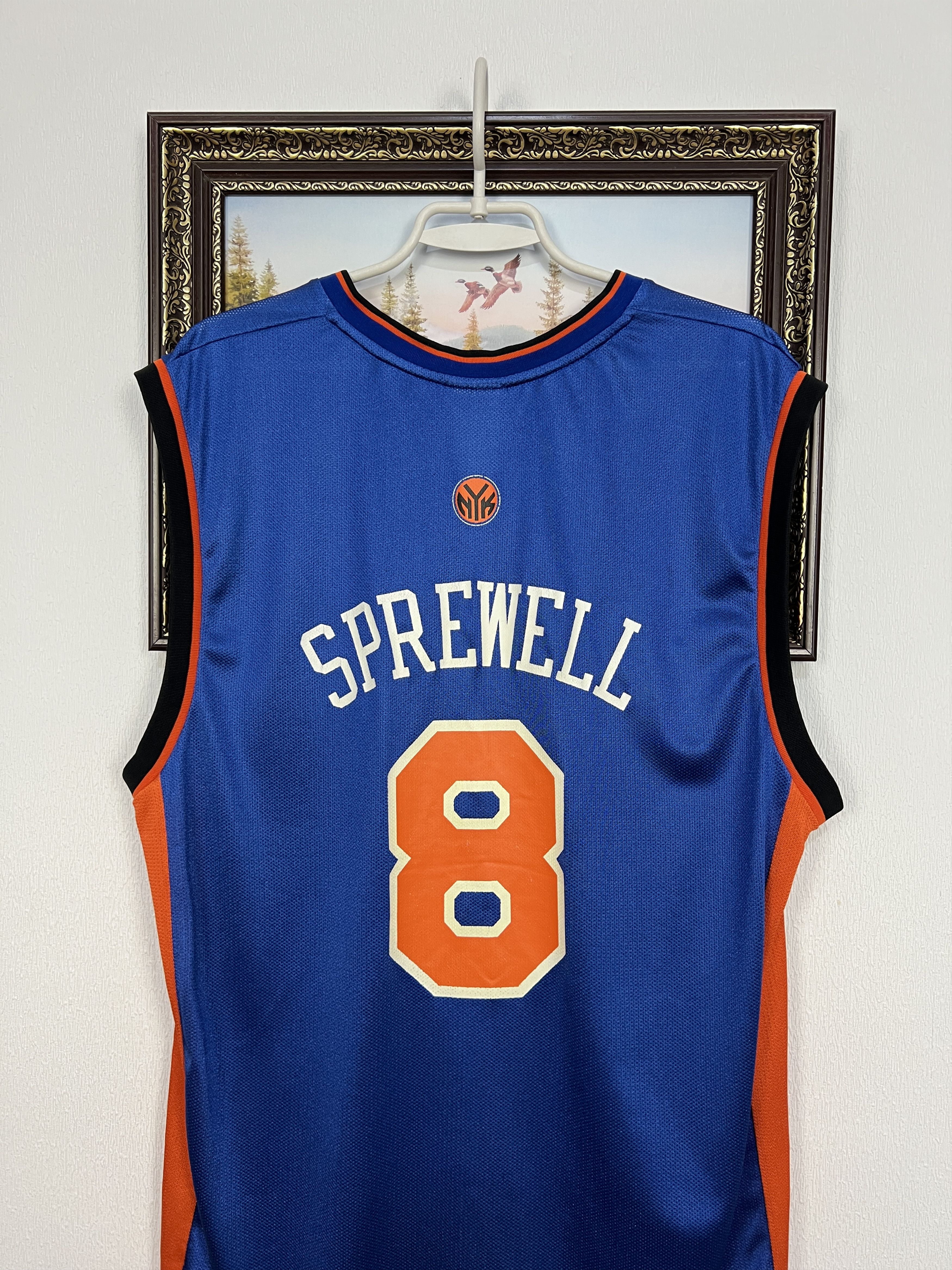 Reebok Vintage Reebok New York Knicks #8 Sprewell NBA Jersey Size US L / EU 52-54 / 3 - 12 Thumbnail
