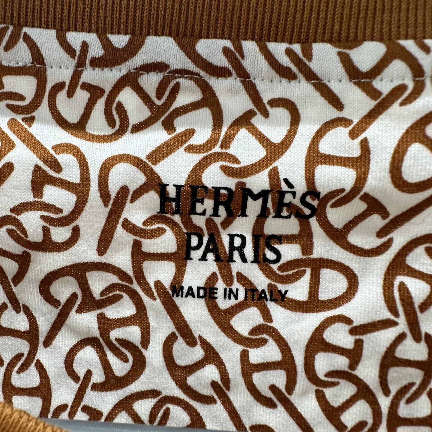 Hermes Hermès may617 all-over pig nose SS tee 44 cotton Size L / US 10 / IT 46 - 3 Thumbnail