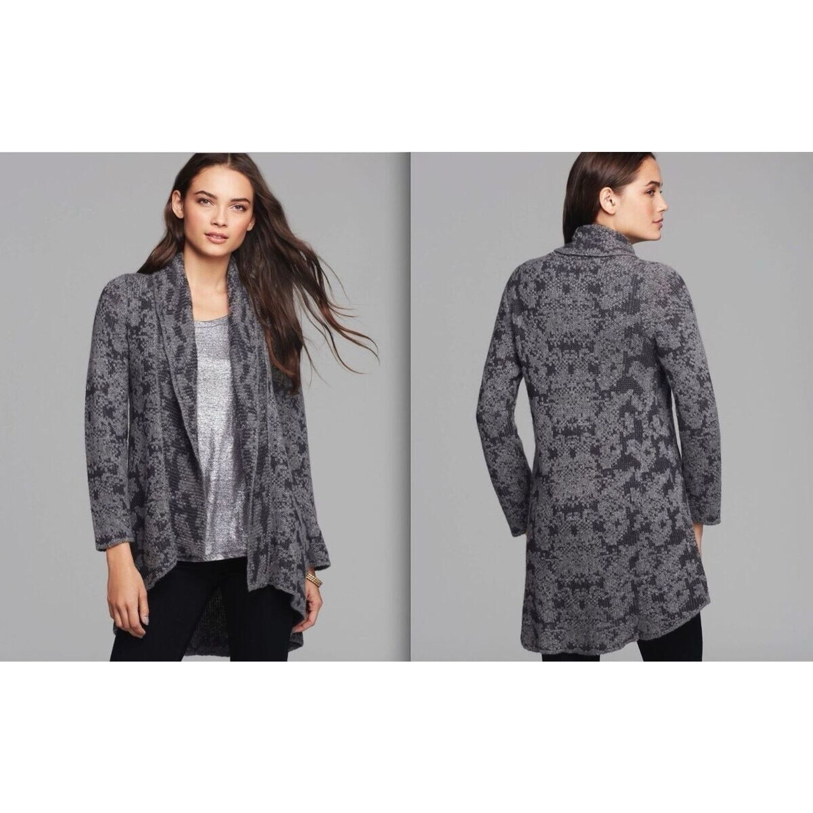 Eileen Fisher EILEEN FISHER Wool Cardigan Sweater Gray Large A000645 Size L / US 10 / IT 46 - 3 Thumbnail