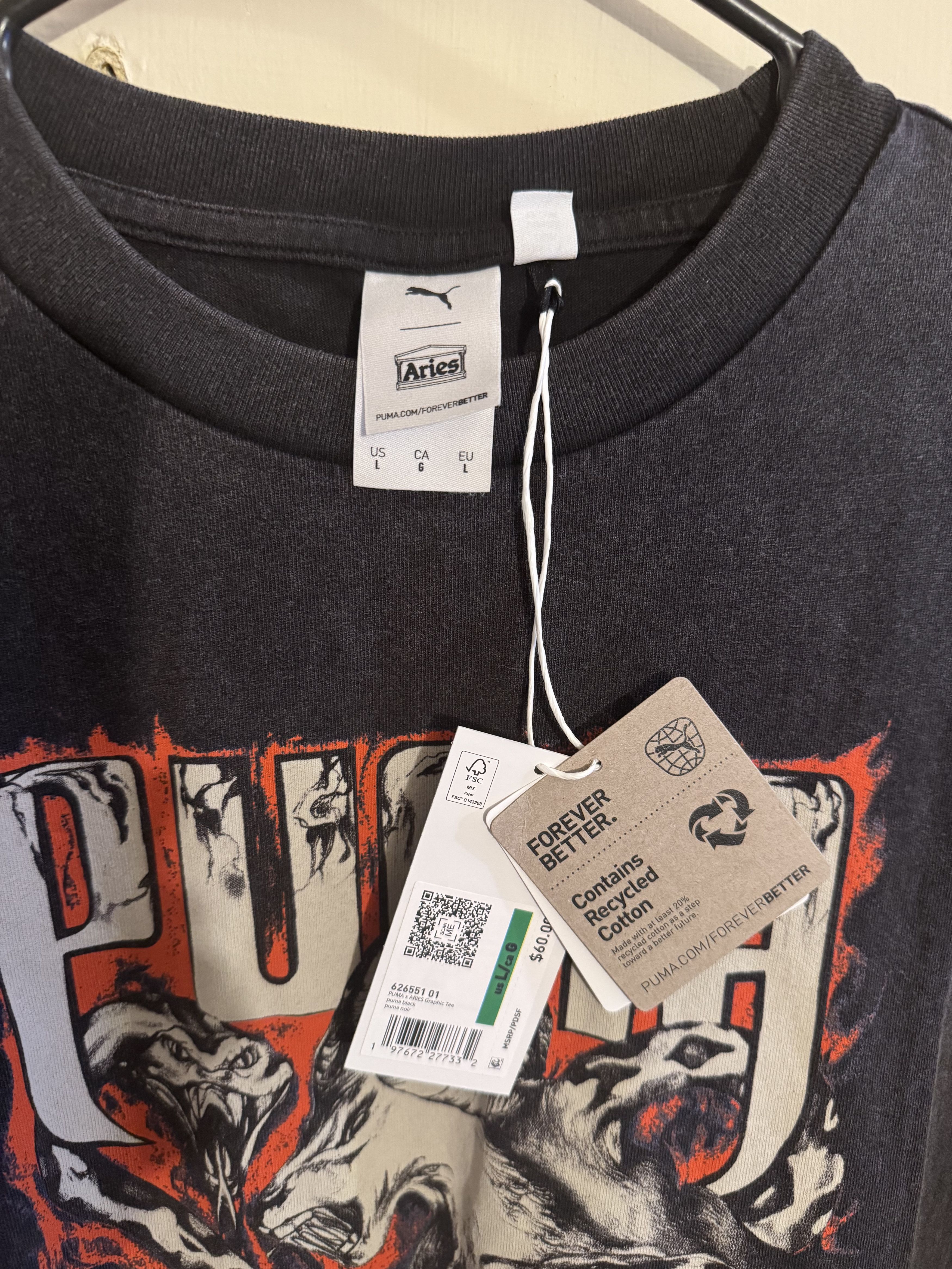 Puma Puma x ARIES Graphic T-shirt Size US L / EU 52-54 / 3 - 2 Thumbnail