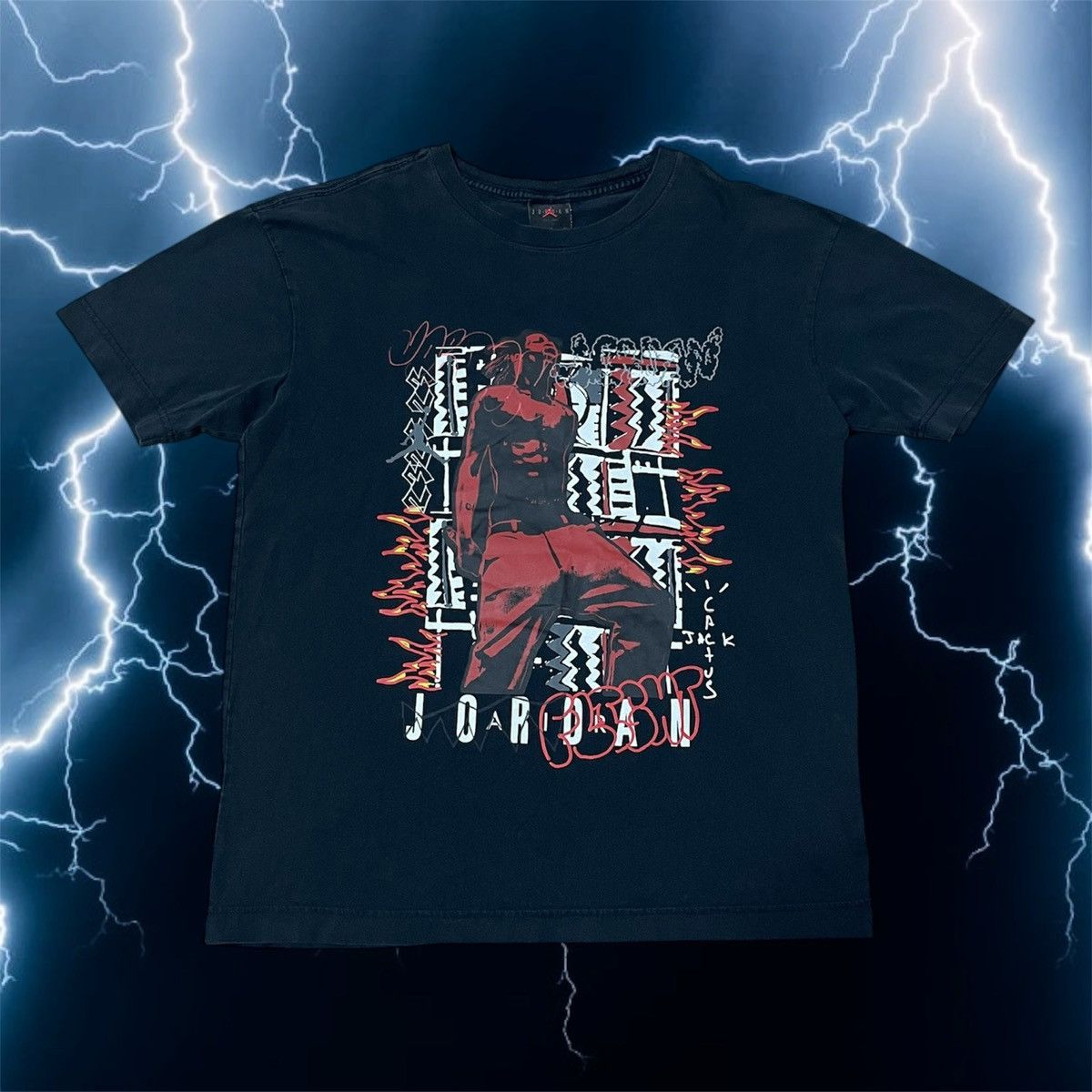 Jordan Brand × Travis Scott Travis Scott Air Jordan Brand MJ2 Scribble Tee M Size US M / EU 48-50 / 2 - 1 Thumbnail