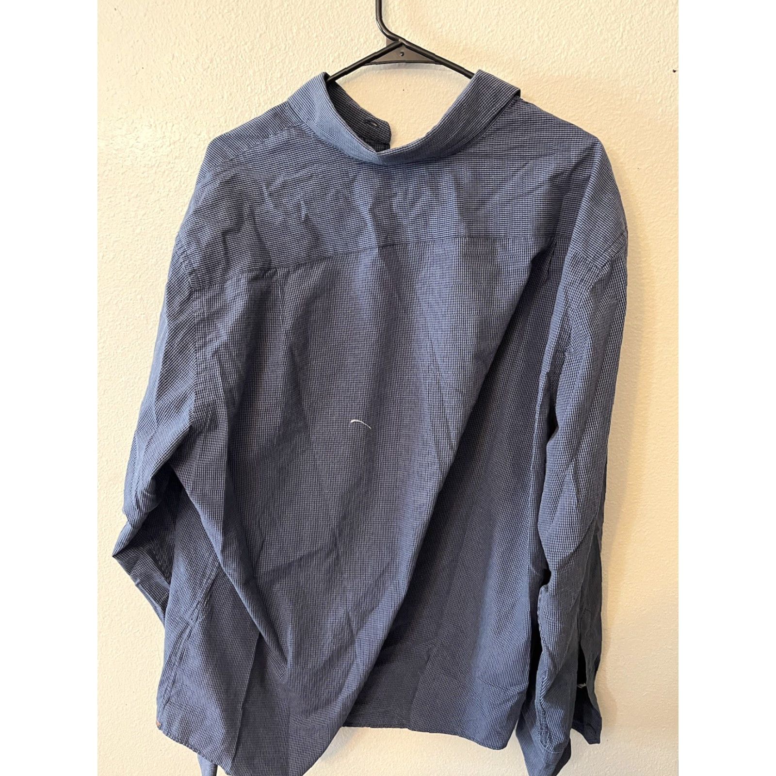 Dockers DOCKERS Button-Up Shirt Men Blue Plaid Gingham Long Sleeve Collared 2XL Regular Size XXL Cotton Blend Size US XXL / EU 58 / 5 - 2 Thumbnail
