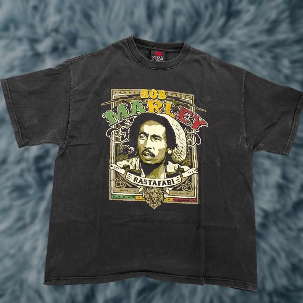 Vintage VINTAGE Bob Marley Shirt 90s Black Reggae Rastafari Adult 1X Zion Rootswear Mens Size US XL / EU 56 / 4 - 1 Thumbnail