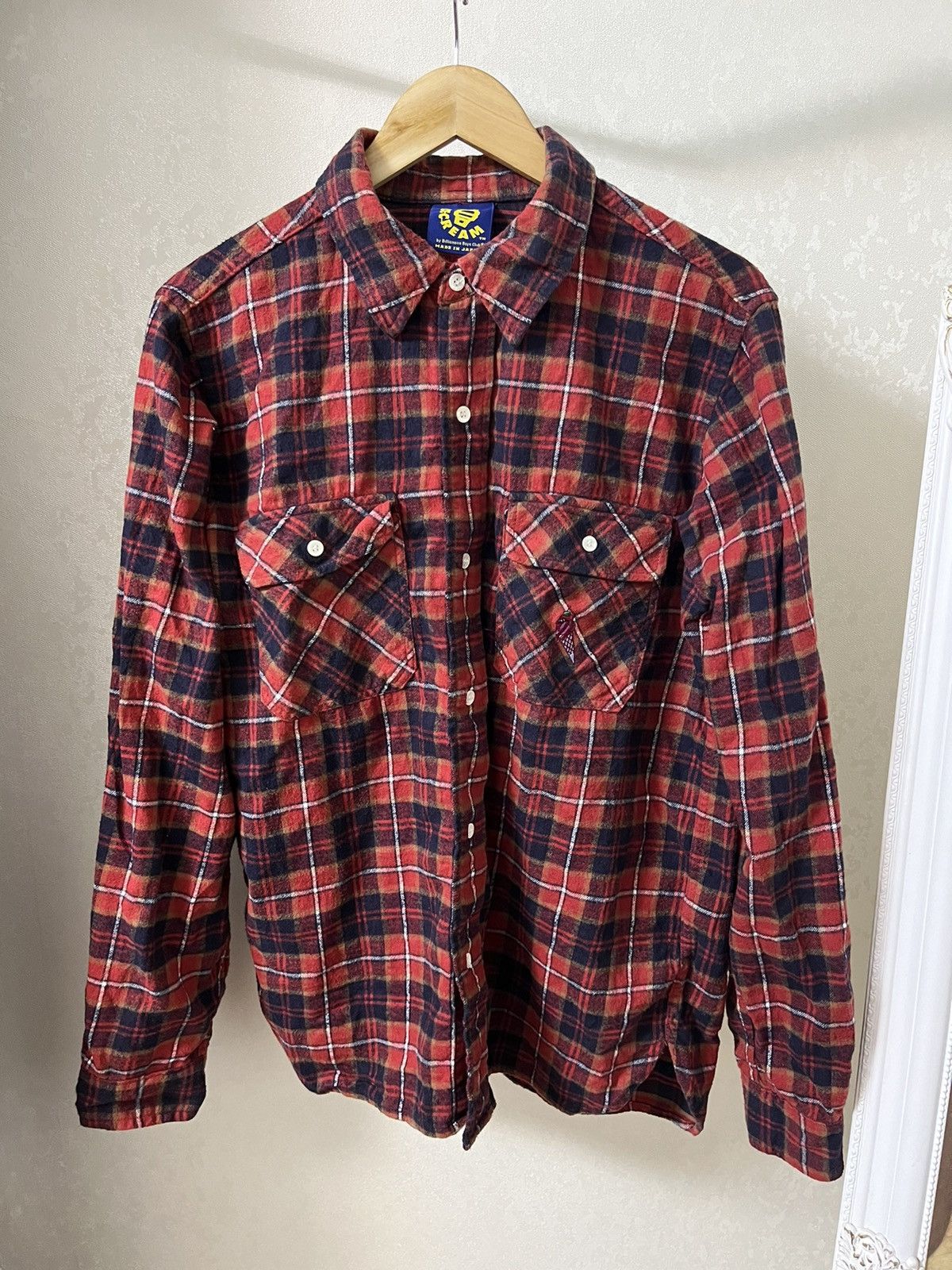 Icecream Icecream BBC Made in Japan Flannel Buttons Up Shirt Size US XL / EU 56 / 4 - 1 Thumbnail