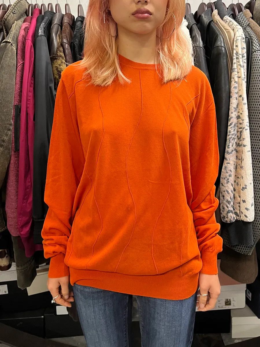 Salvatore Ferragamo 1990s Salvatore Ferragamo Orange Contemporary Sweater Size US S / EU 44-46 / 1 - 2 Thumbnail