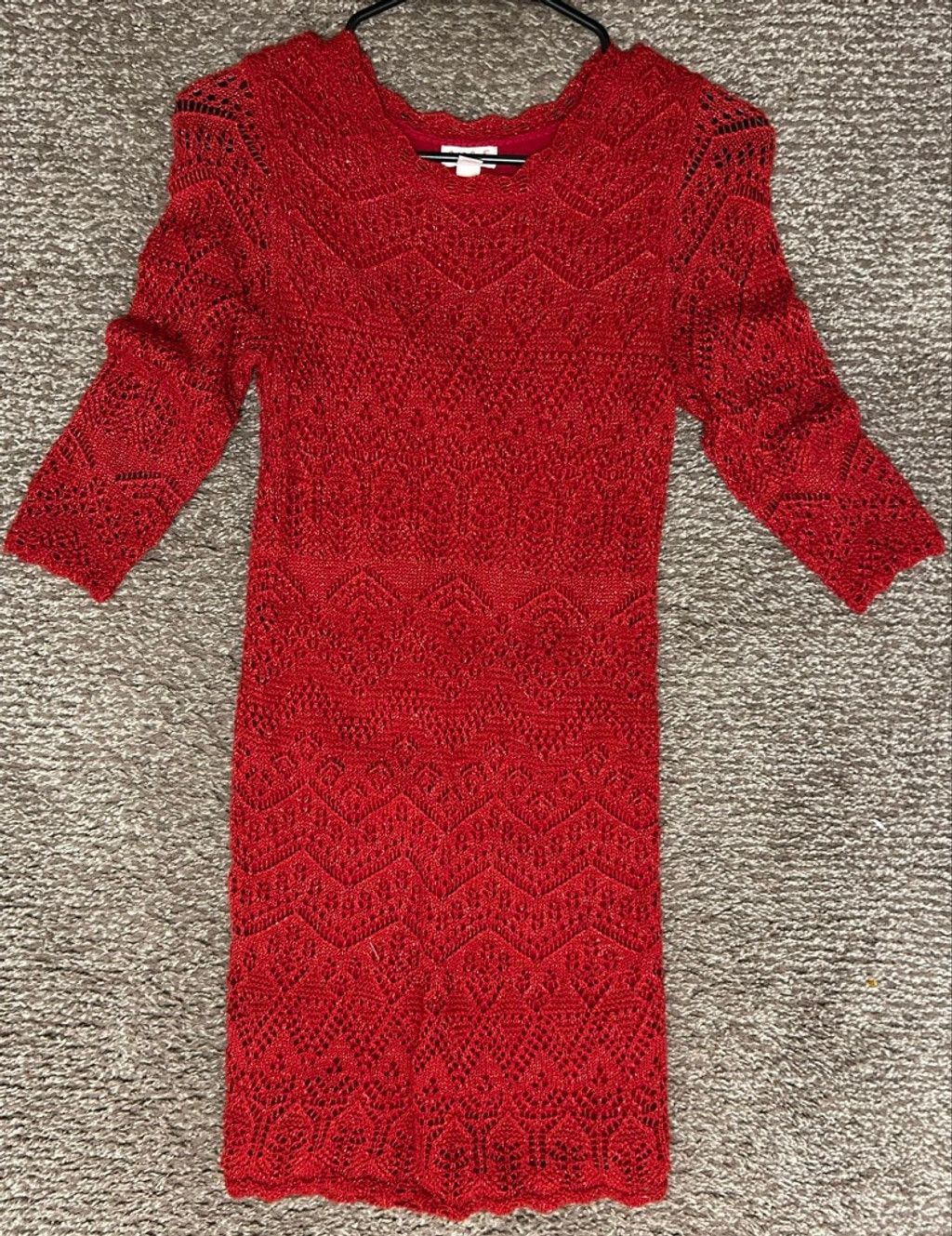 Other Girls Cat & Jack Red Knit Casual Dress L (10/12) Size L / US 10 / IT 46 - 1 Thumbnail