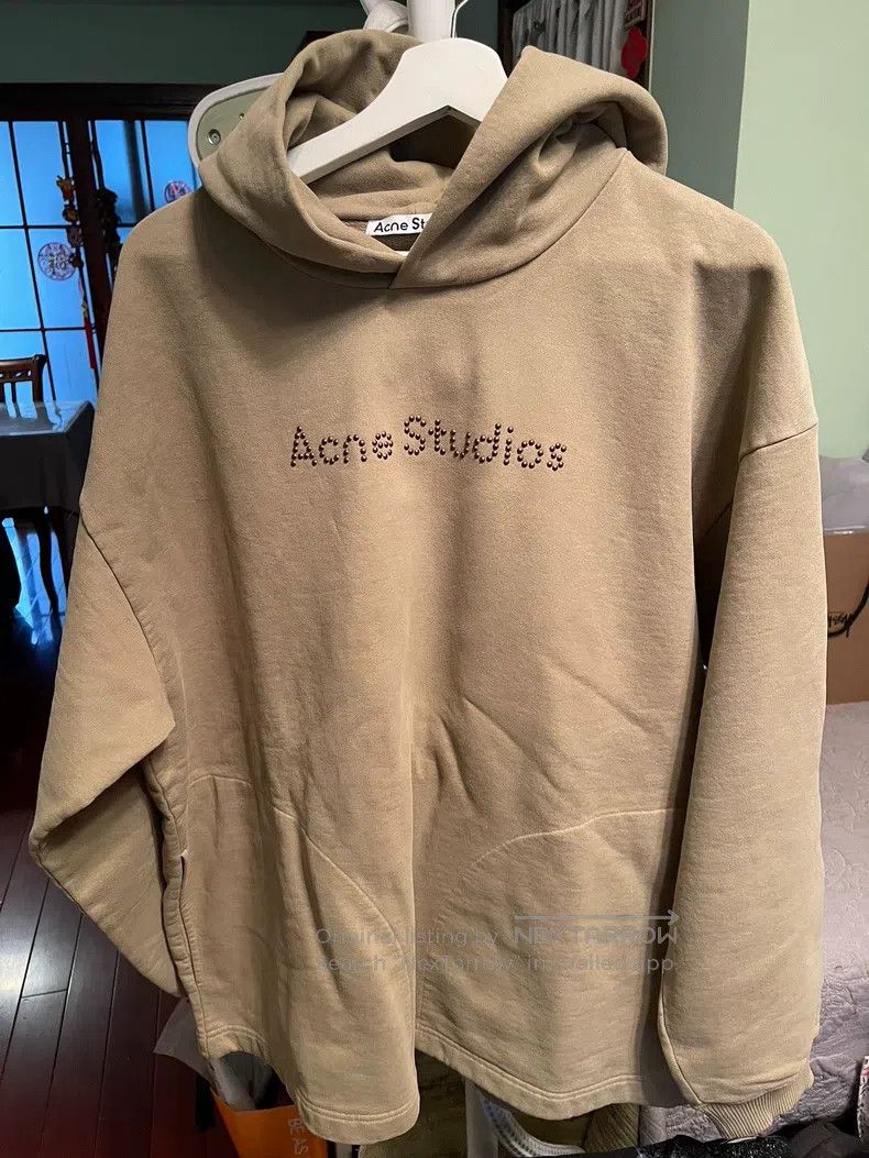 Acne Studios Acne Studios Desert Color Rivets Logo Hooded Sweatshirt Size US S / EU 44-46 / 1 - 1 Thumbnail