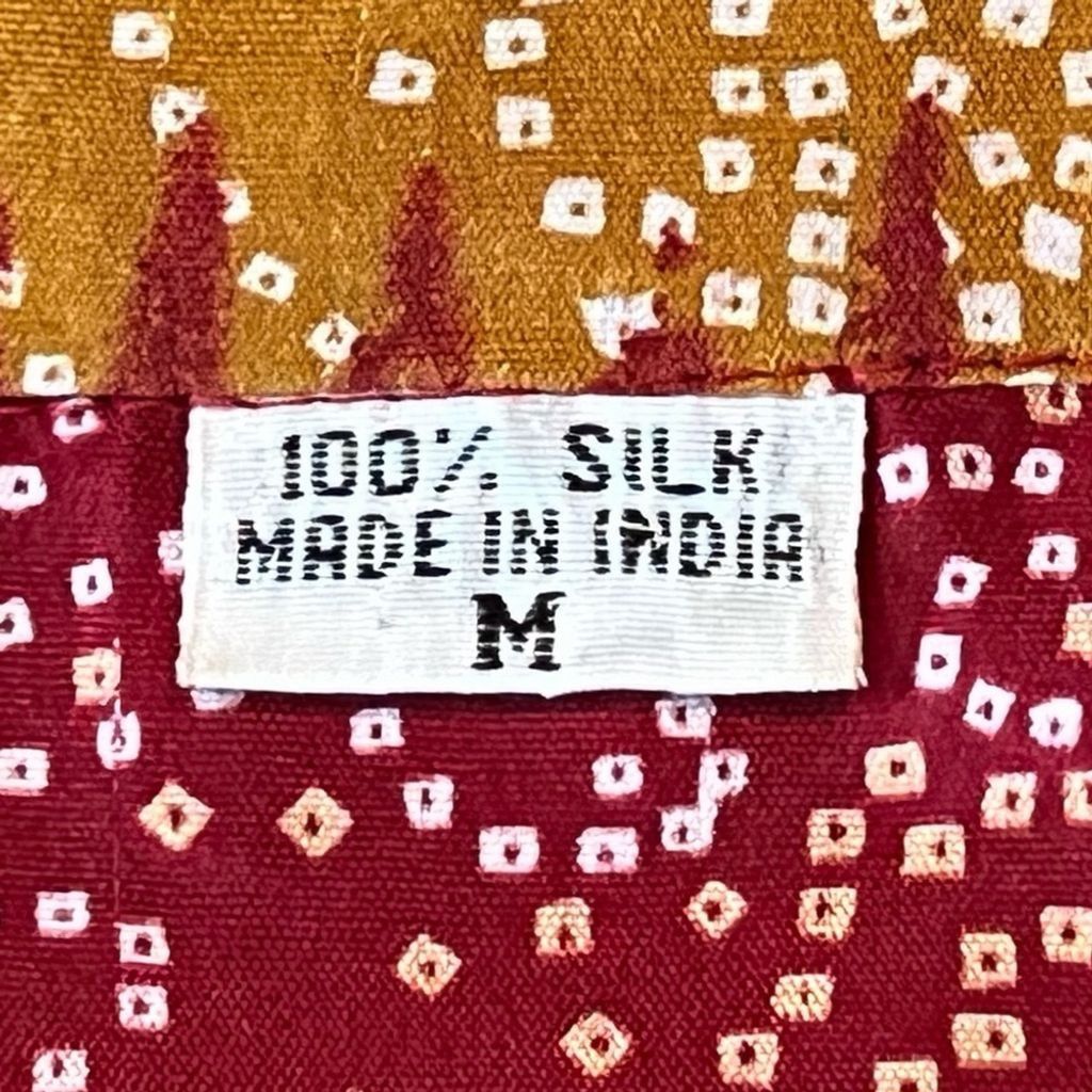 Alchemy Equipment SILK SARI WRAP TOP Vintage Pure Silk FAIR TRADE SIZE Med Size M / US 6-8 / IT 42-44 - 4 Thumbnail
