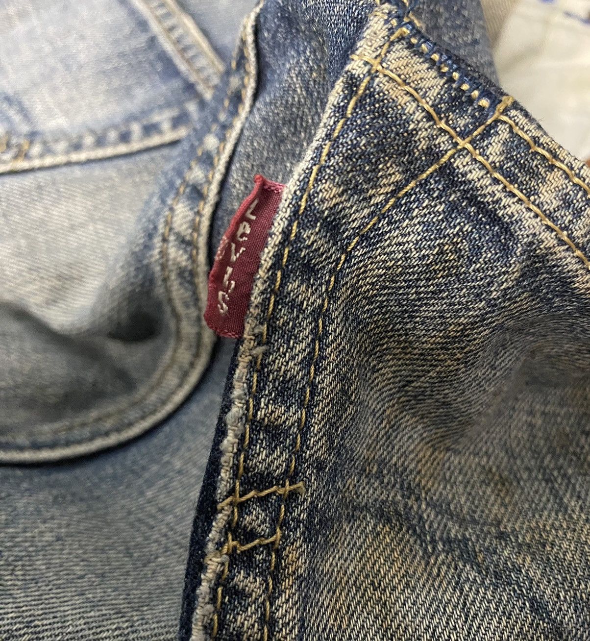 Levi's Levis 503 Mud Wash Rusty Denim Distressed Jeans Vintage Size US 32 / EU 48 - 10 Thumbnail