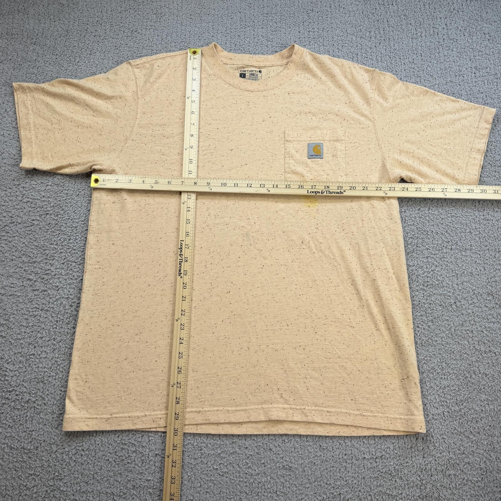 Carhartt Carhartt K87 Pocket T Shirt Yellow Speckled Loose Fit Men L Size US L / EU 52-54 / 3 - 3 Thumbnail
