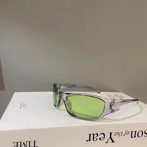 Electric Visual Honoka x Kyono Retro y2k Sporty Green Lens Sunglasses Size ONE SIZE - 3 Thumbnail