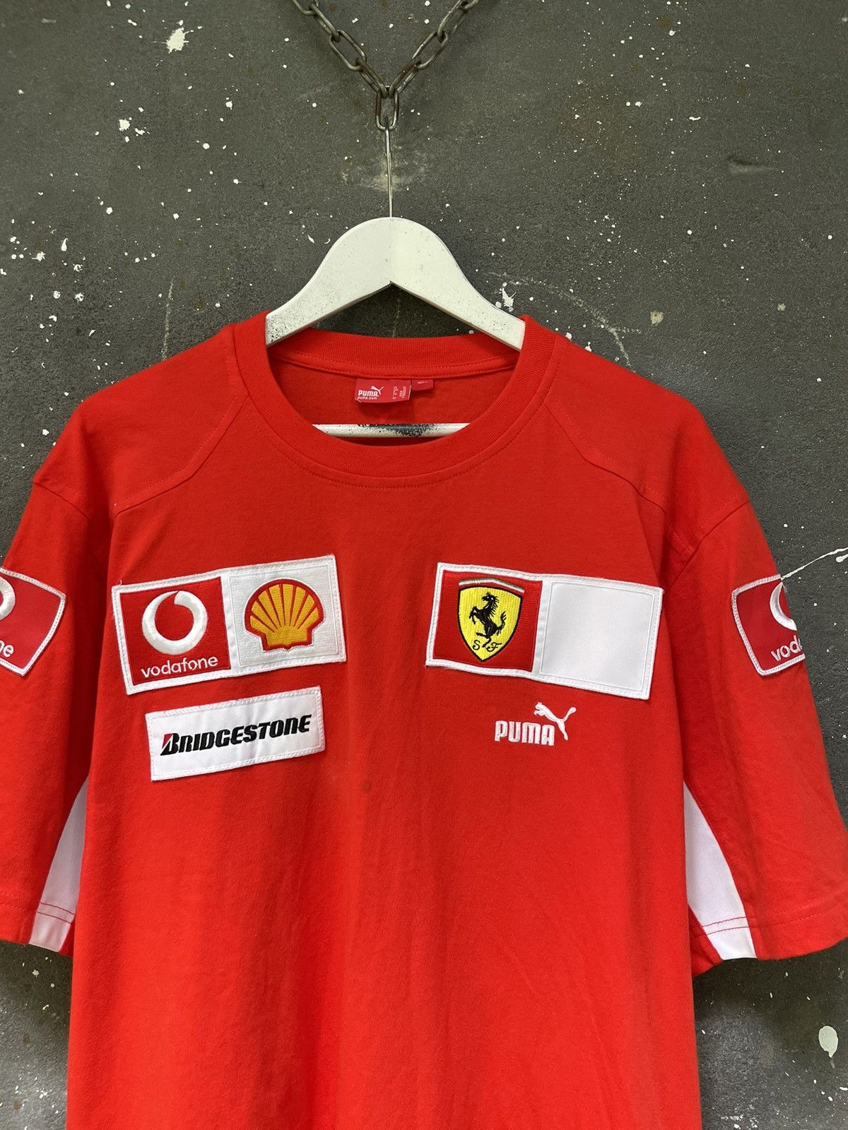 Puma Vintage Puma Ferrari Racing T-Shirt Vodafone F1 RARE Size US XL / EU 56 / 4 - 3 Thumbnail