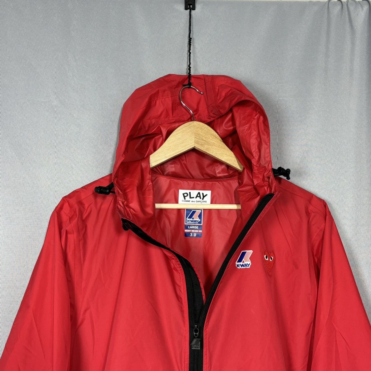 Play Comme des Garson K-way jacket red large luxury